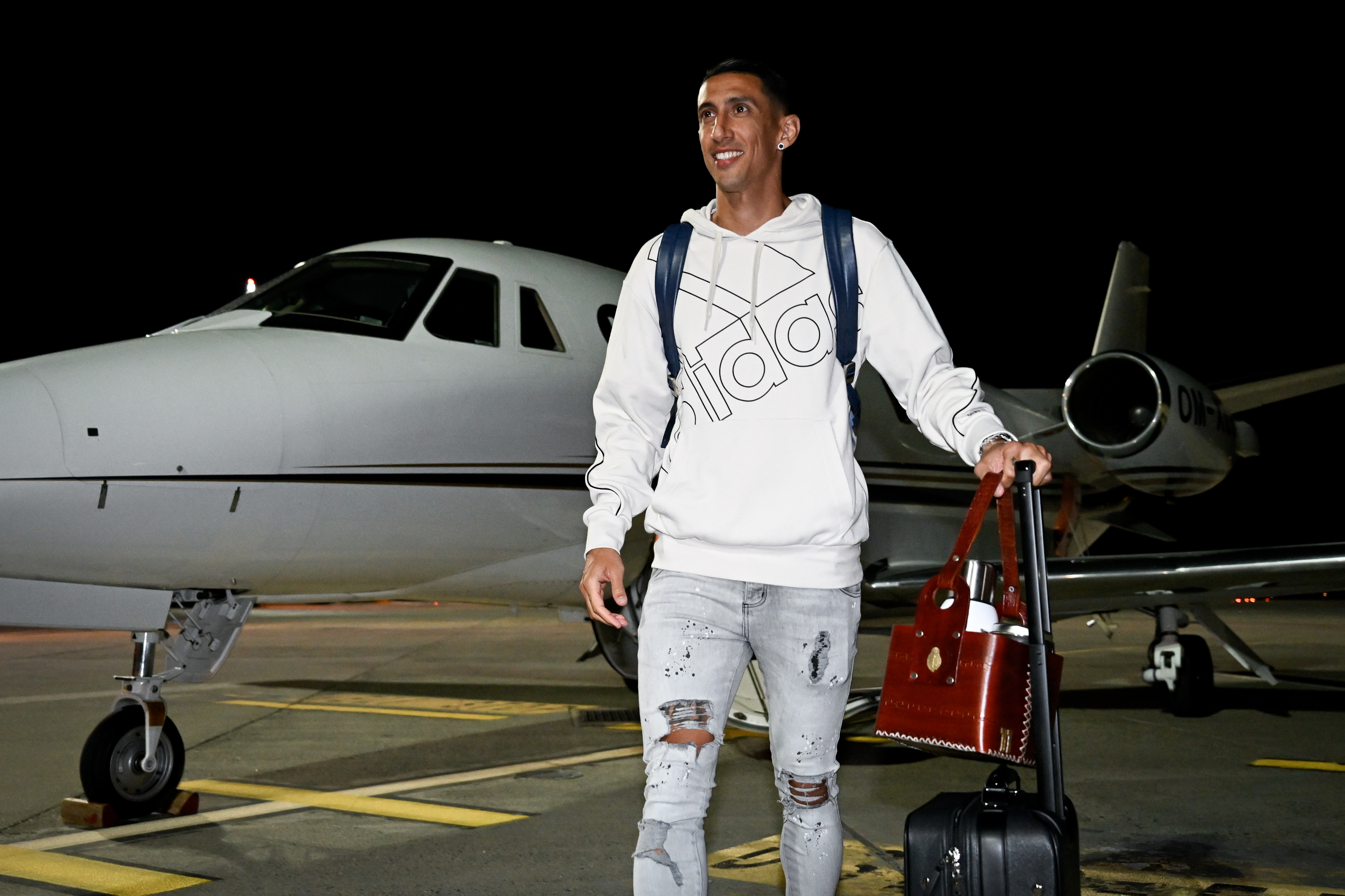 Juventus New Signing Angel Di Maria Arrives In Turin