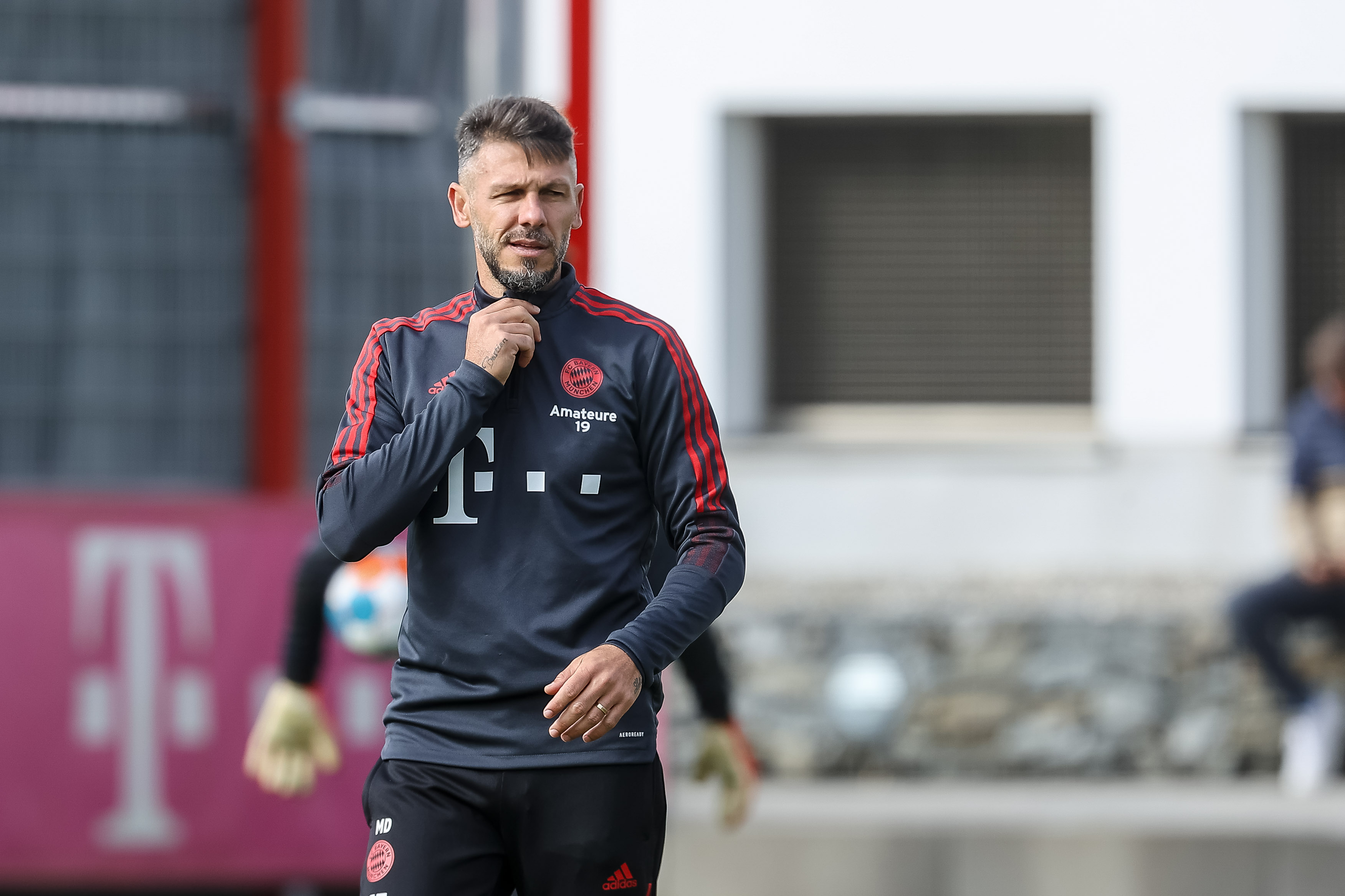 Bayern II head coach Martin Demichelis looks on during a training session in October 2021