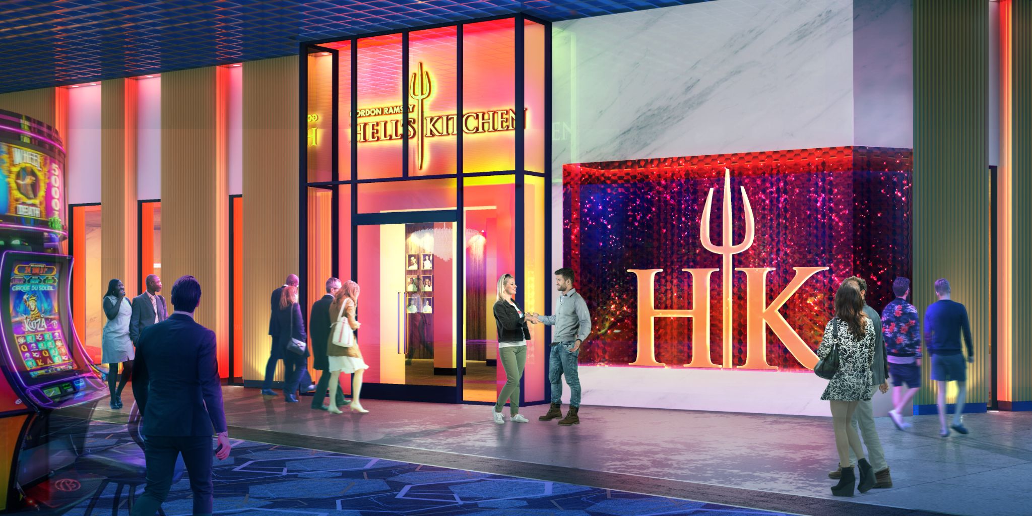 Rendering of a Hell’s Kitchen restaurant storefront.
