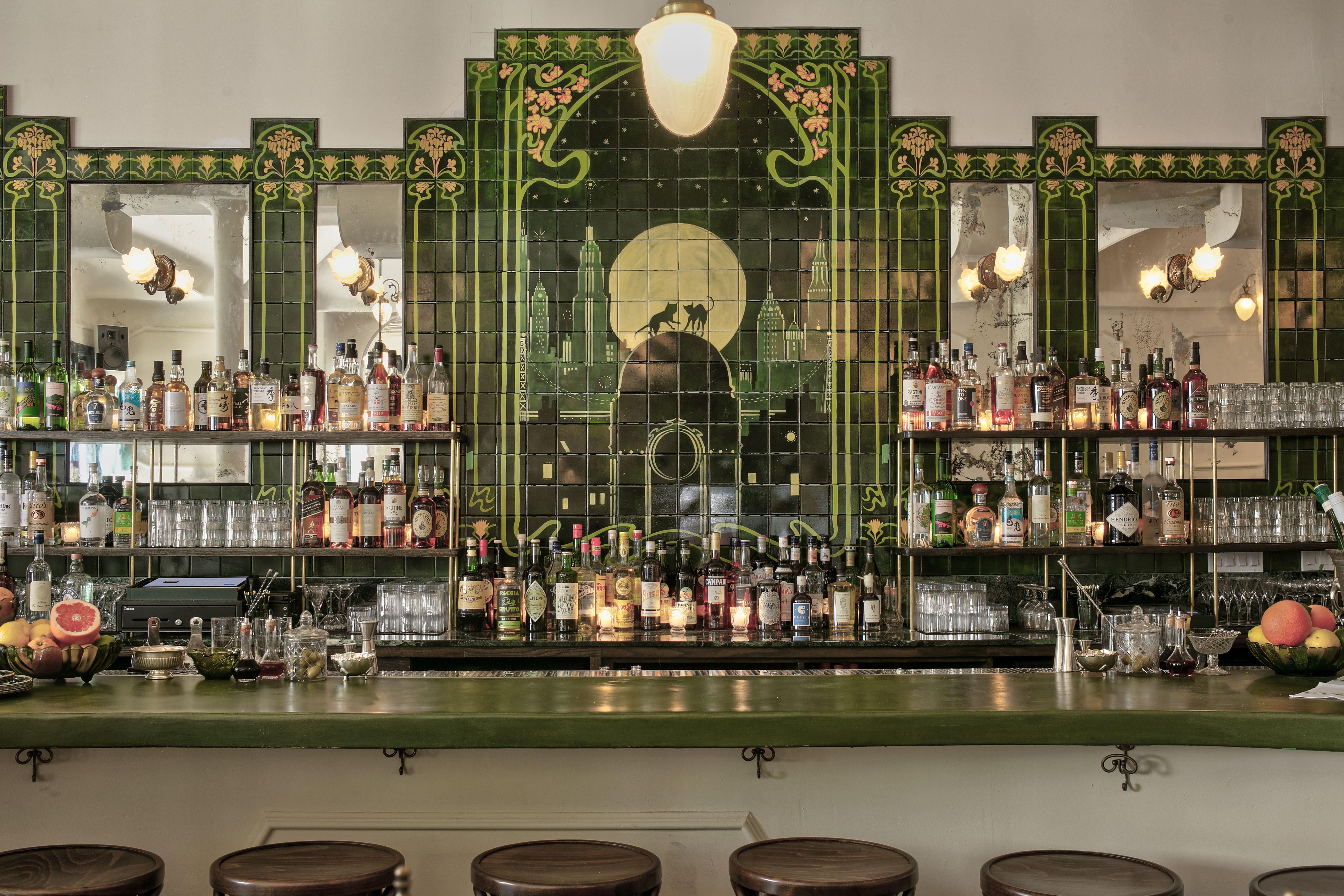 An art nouveau bar at Deux Chats, opening July 26.