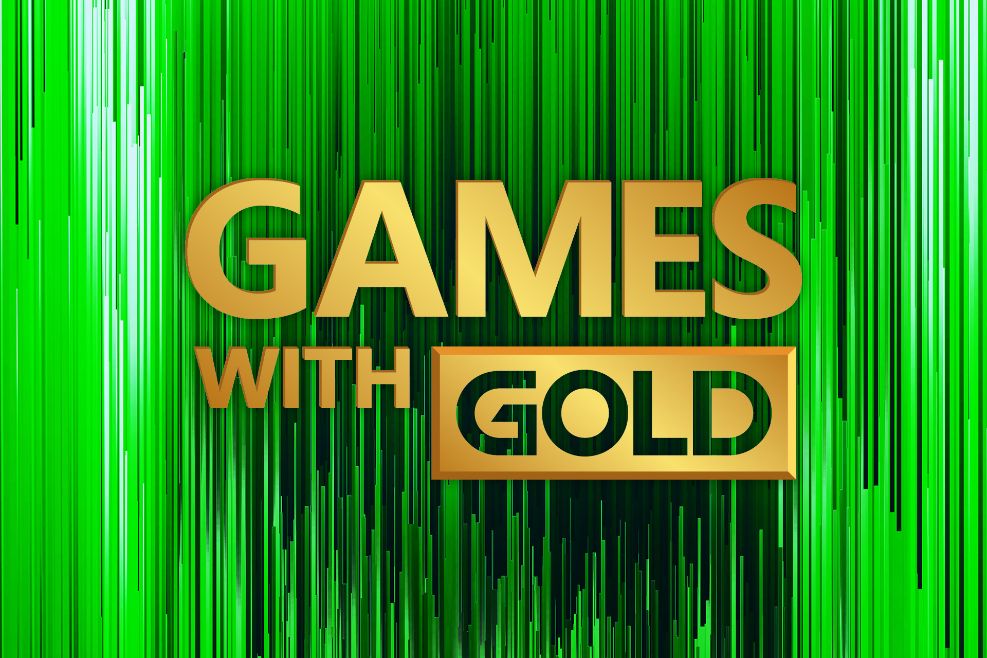 Xbox’s Games with Gold logo on a green background