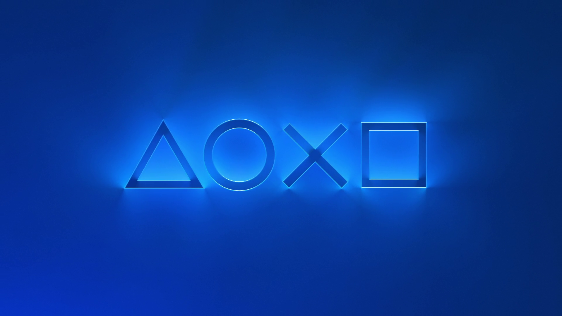 PS5 future of gaming event title screen with controller buttons