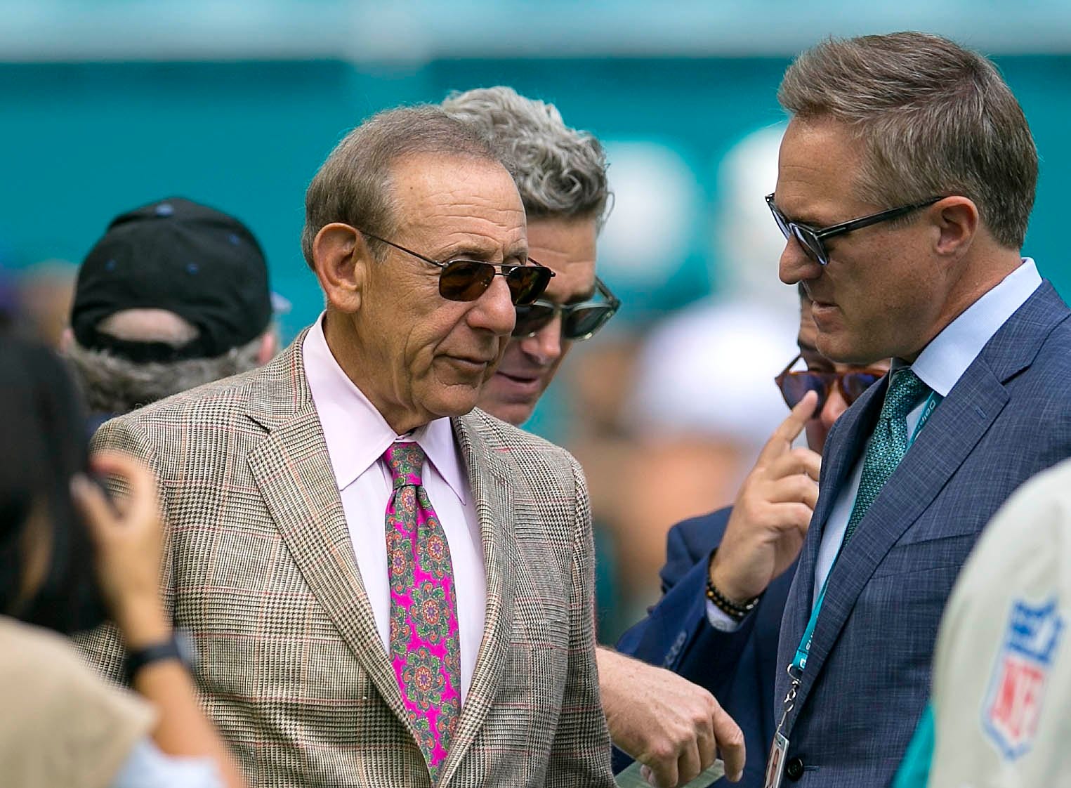 Stephen Ross owner of the Miami Dolphins before the start of NFL game agains the Baltimore Ravens Sunday Sept 8, 2019, at Hard Rock Stadium in Miami Gardens.
