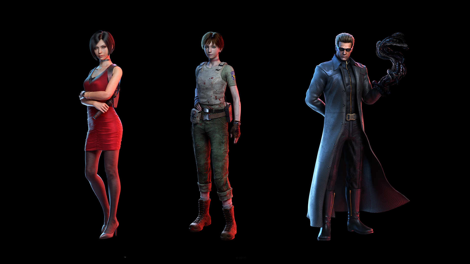 Dead by Daylight - Rebecca Chambers, Ada Wong, and Albert Wesker from the Resident Evil franchise