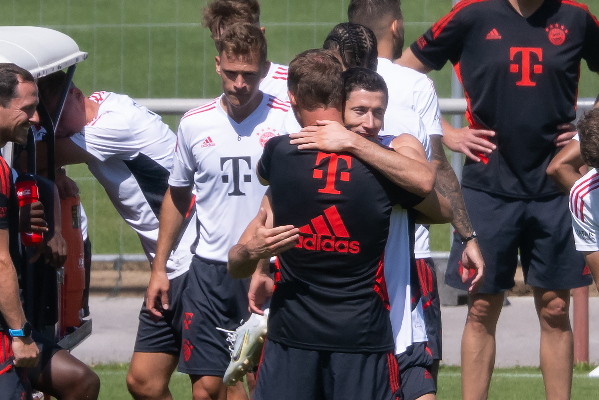 FC Bayern München - Training with Lewandowski
