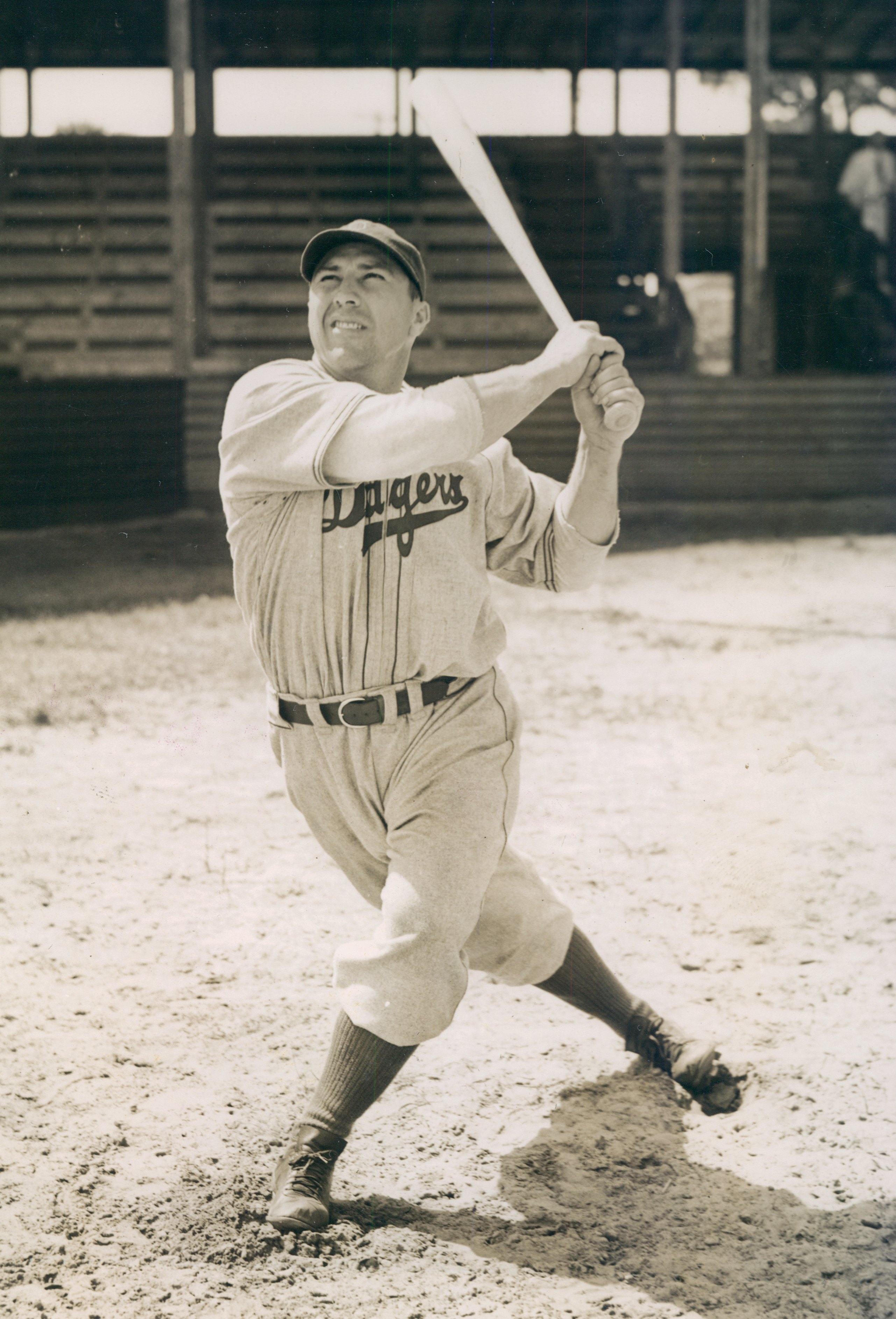 Ernie Koy played three seasons for the Brooklyn Dodgers, and hit a home run in his first major league at-bat in 1938, the first position player in franchise history to do so.
