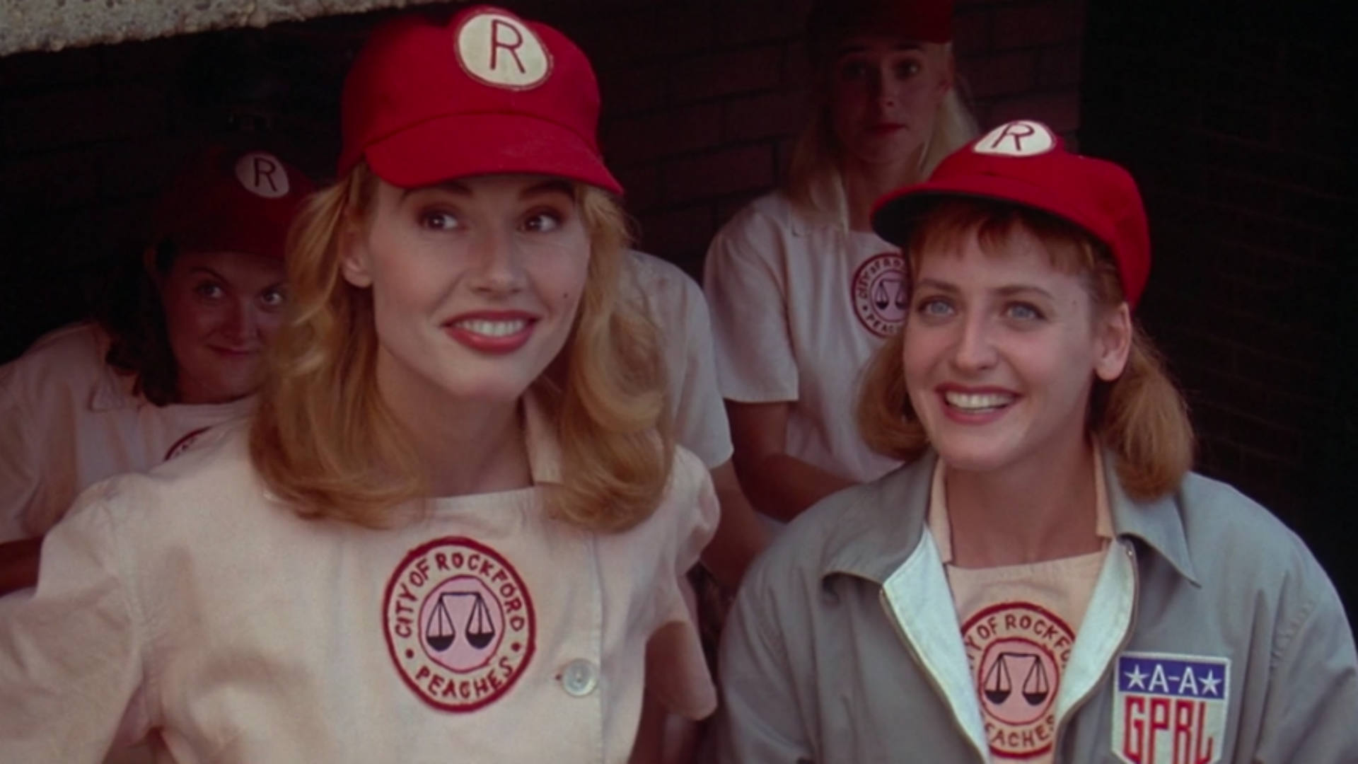 Geena Davis and Lori Petty in A League of Their Own.