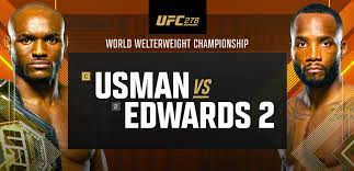 UFC 278, UFC PPV Event, UFC On ESPN+, Kamaru Usman vs Leon Edwards 2, Paulo Costa vs Luke Rockhold, Jose Aldo vs Merab Dvalishvili, 