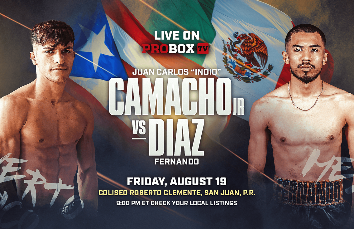 Juan Carlos Camacho Jr faces Fernando Diaz in tonight’s ProBox main event