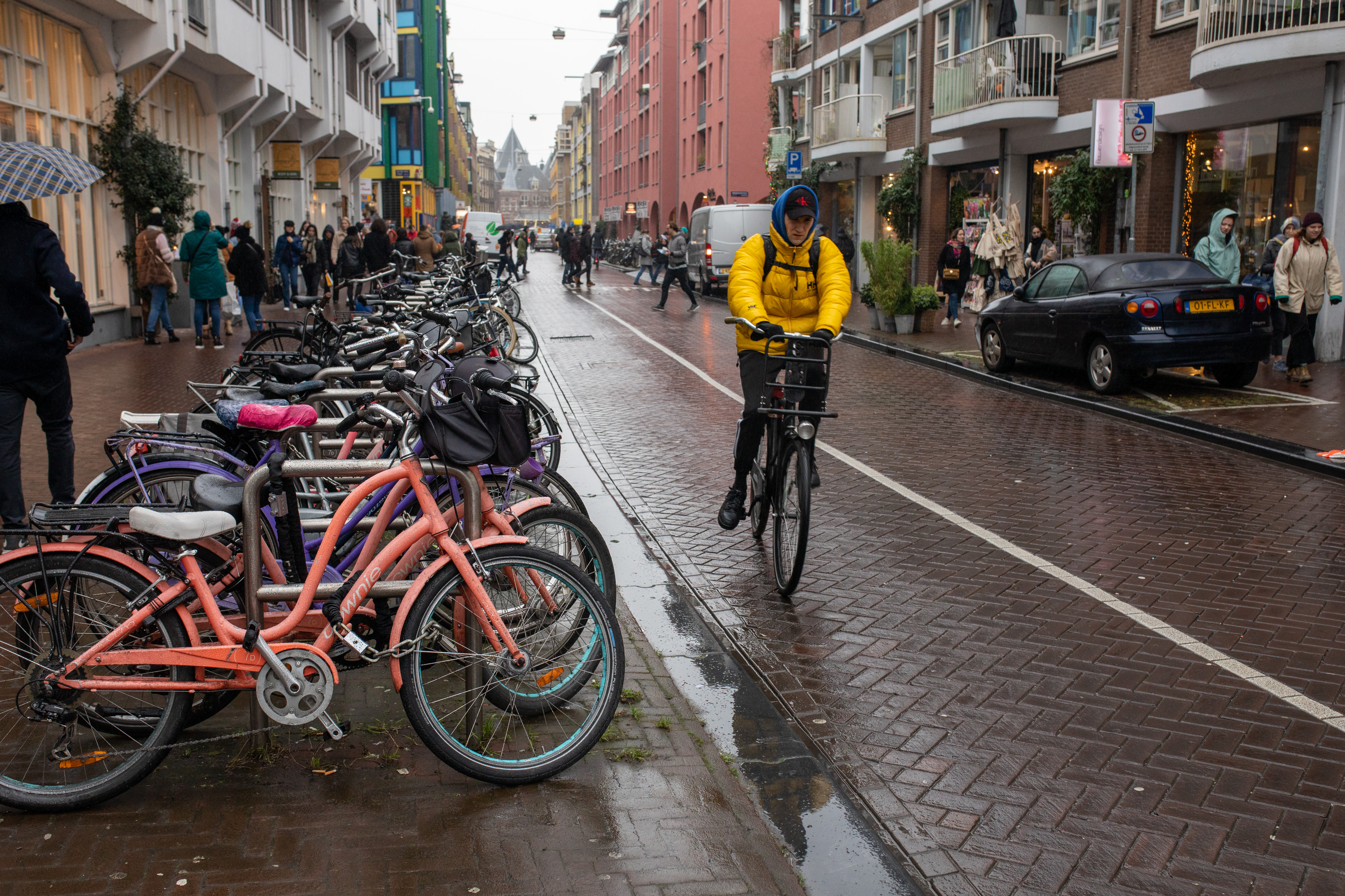 Bikes And Electric Cars In Amsterdam