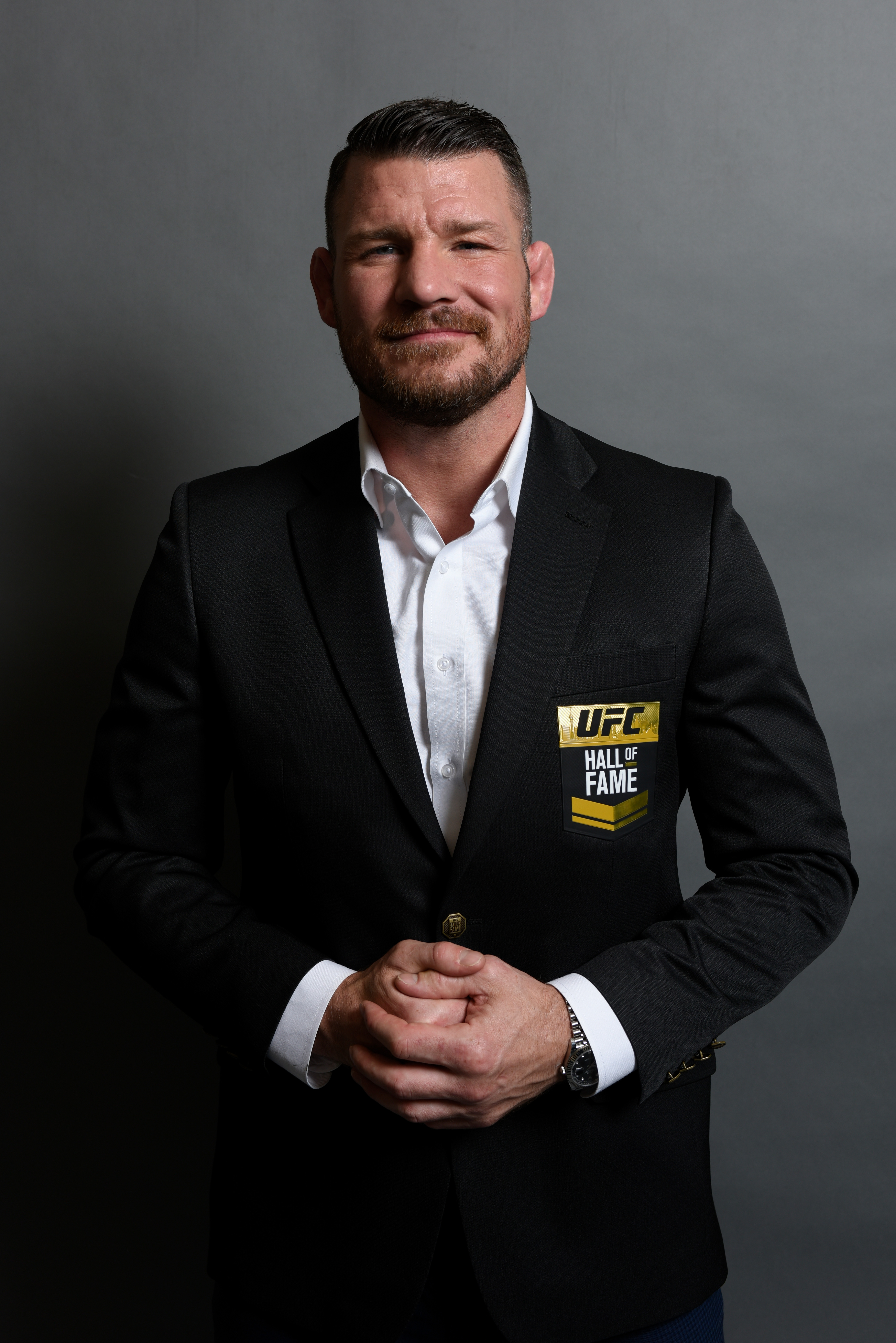 Former middleweight champion Michael Bisping gets inducted into the UFC Hall of Fame in 2019. 