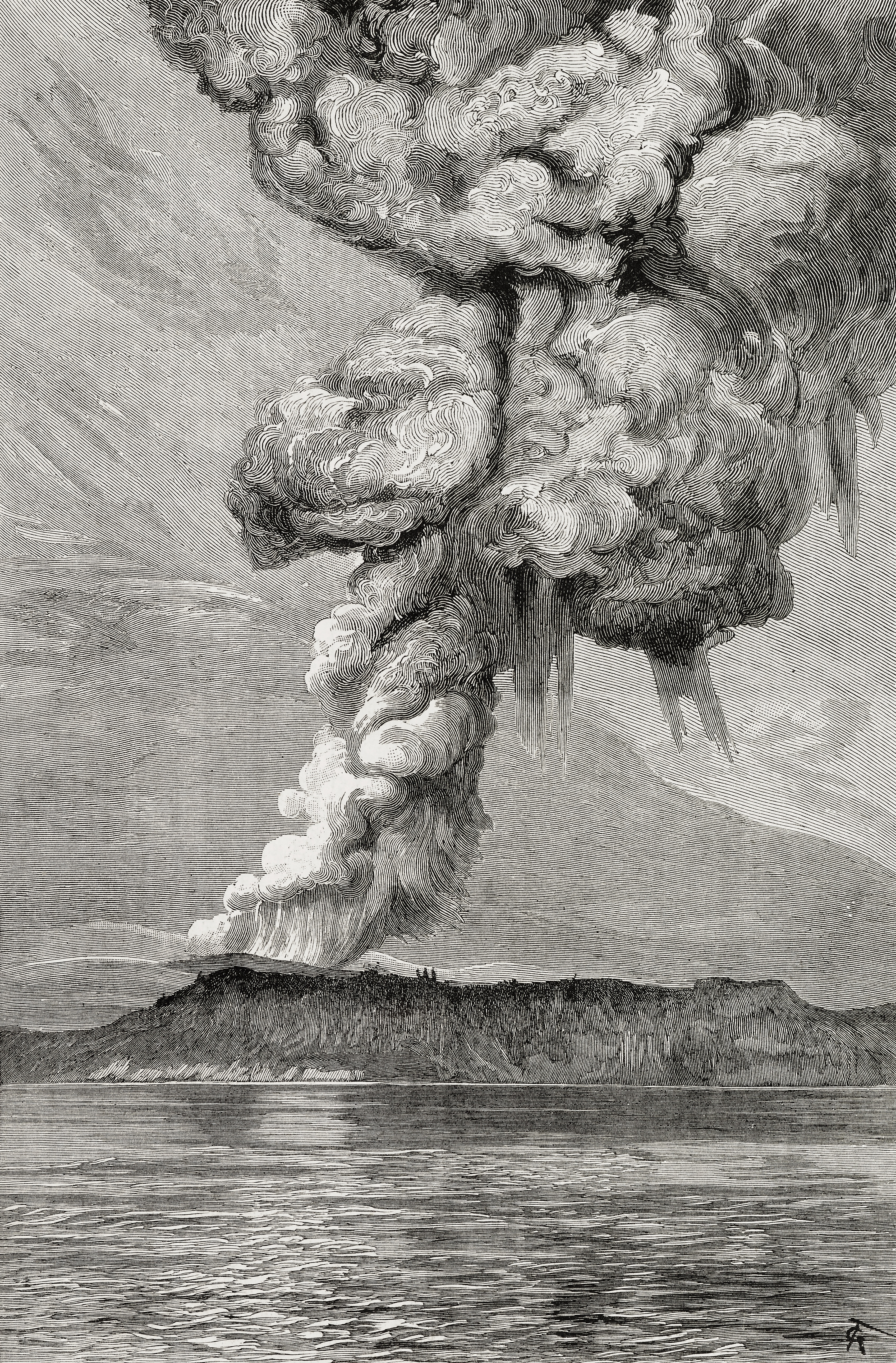 Volcanic eruption of Krakatau