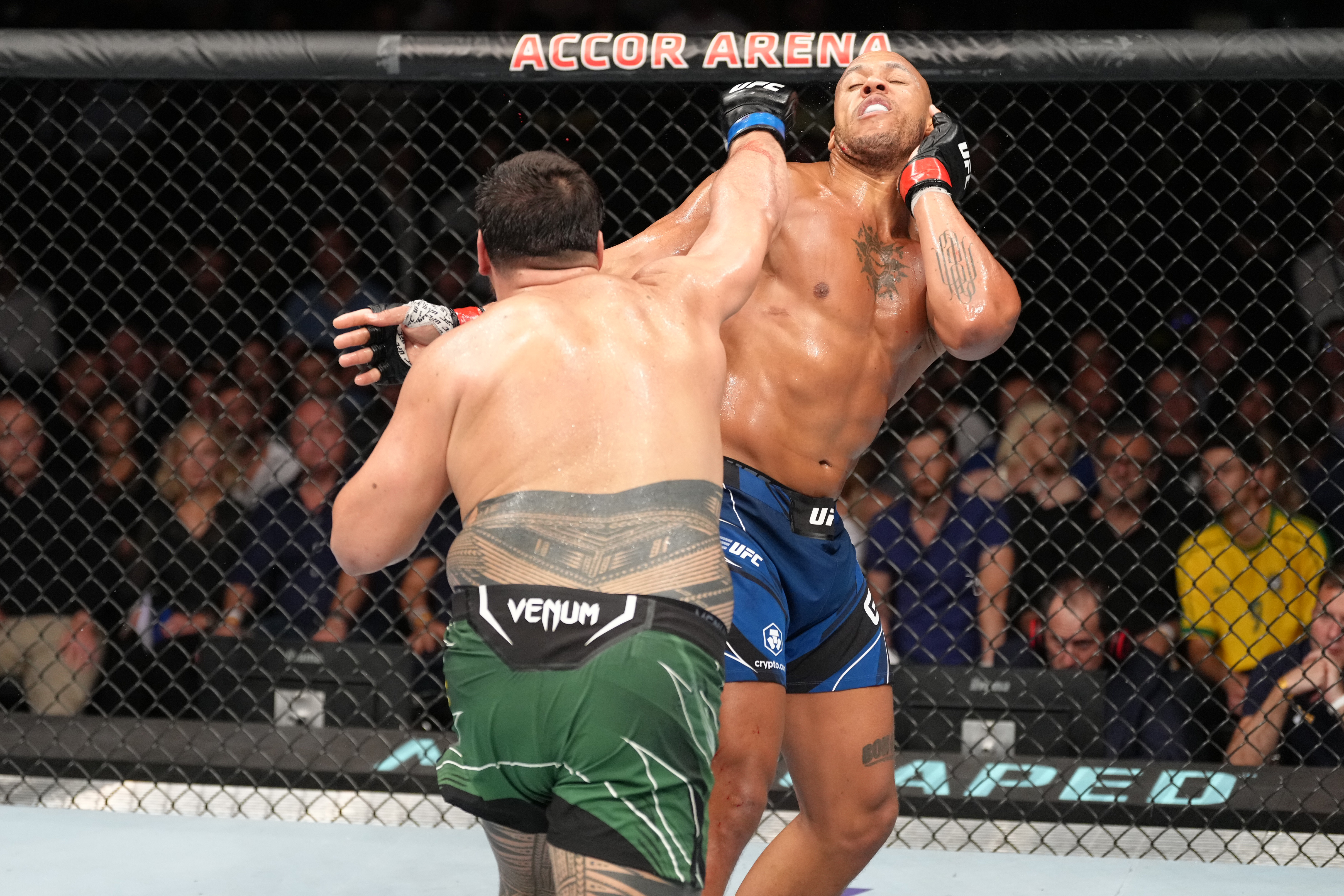 Ciryl Gane opened up about the punching power of Tai Tuivasa at UFC Paris