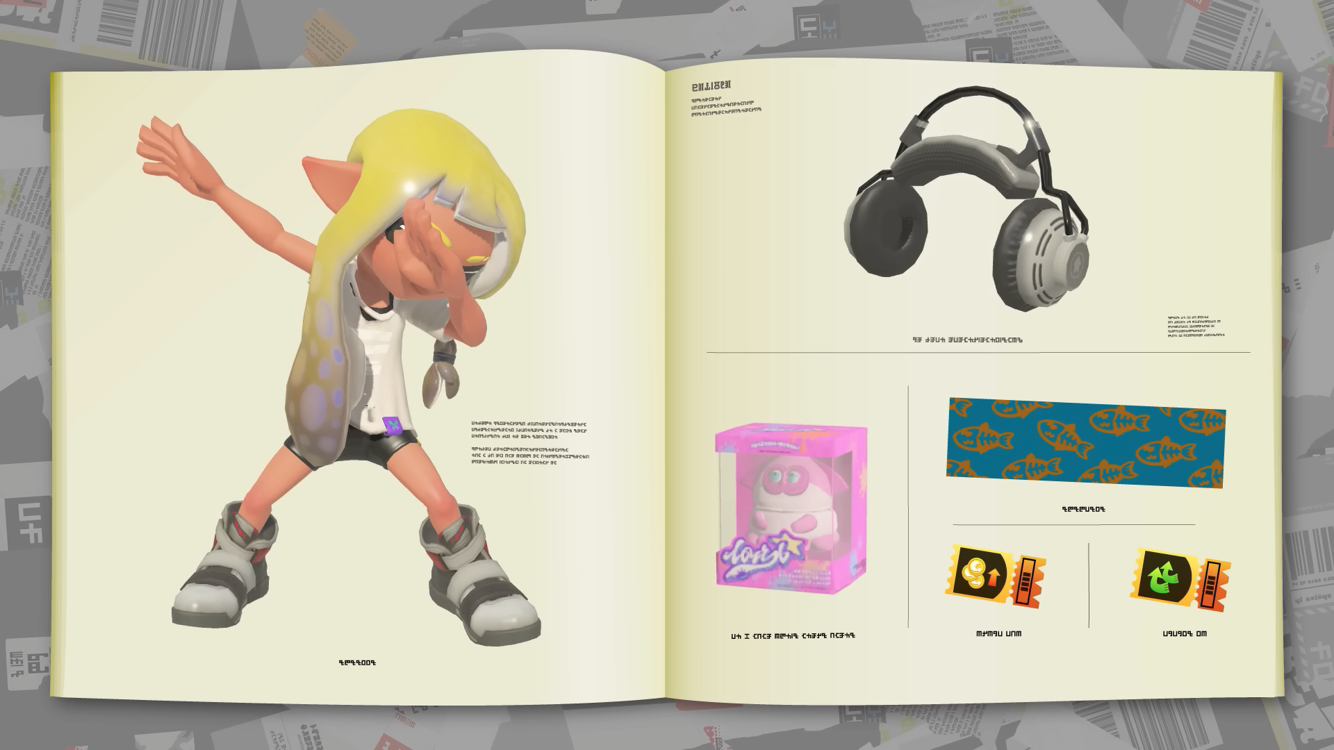 an image of an inkling dabbing in the Splatoon 3 catalog