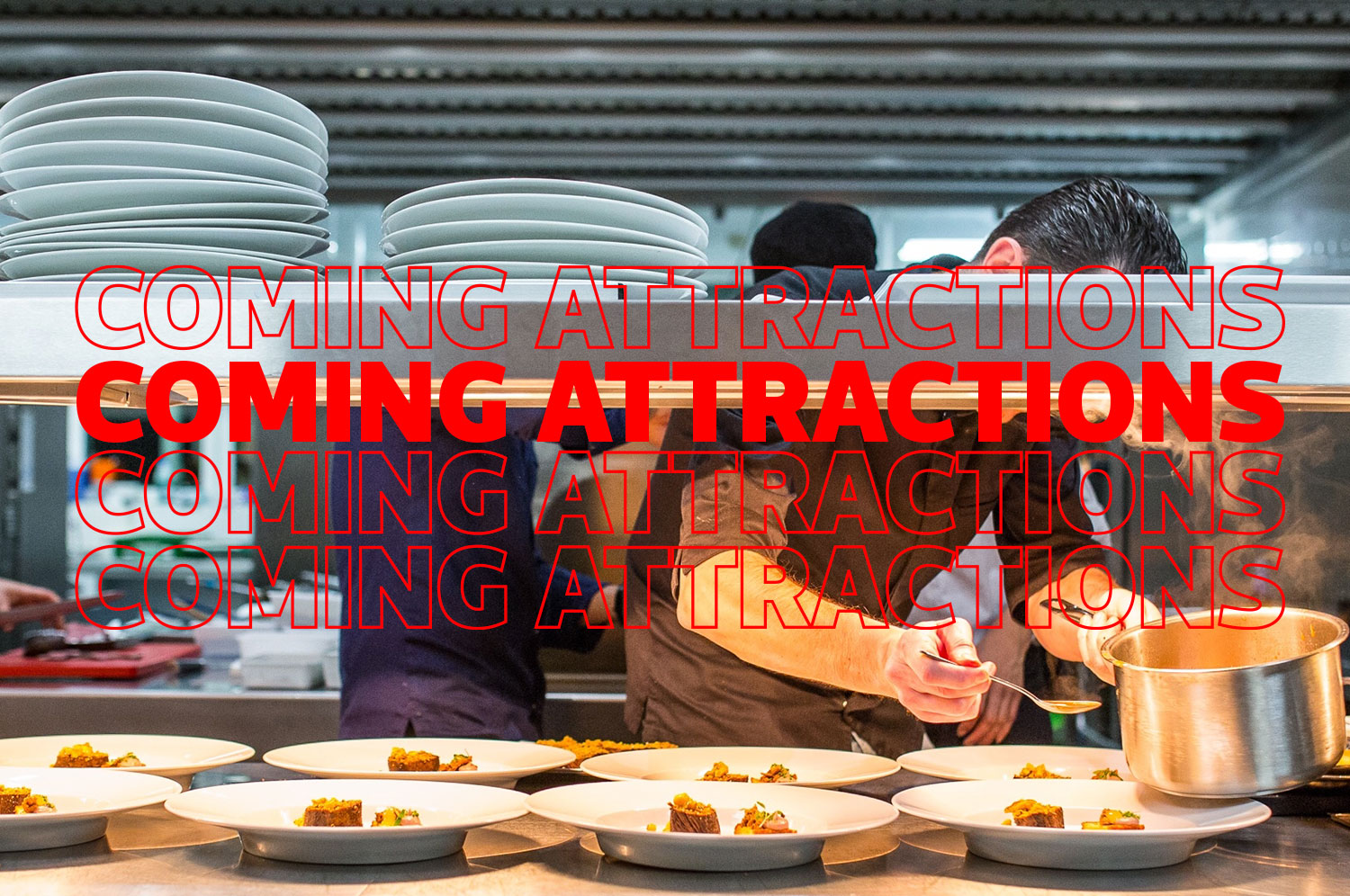 Coming attractions stock art