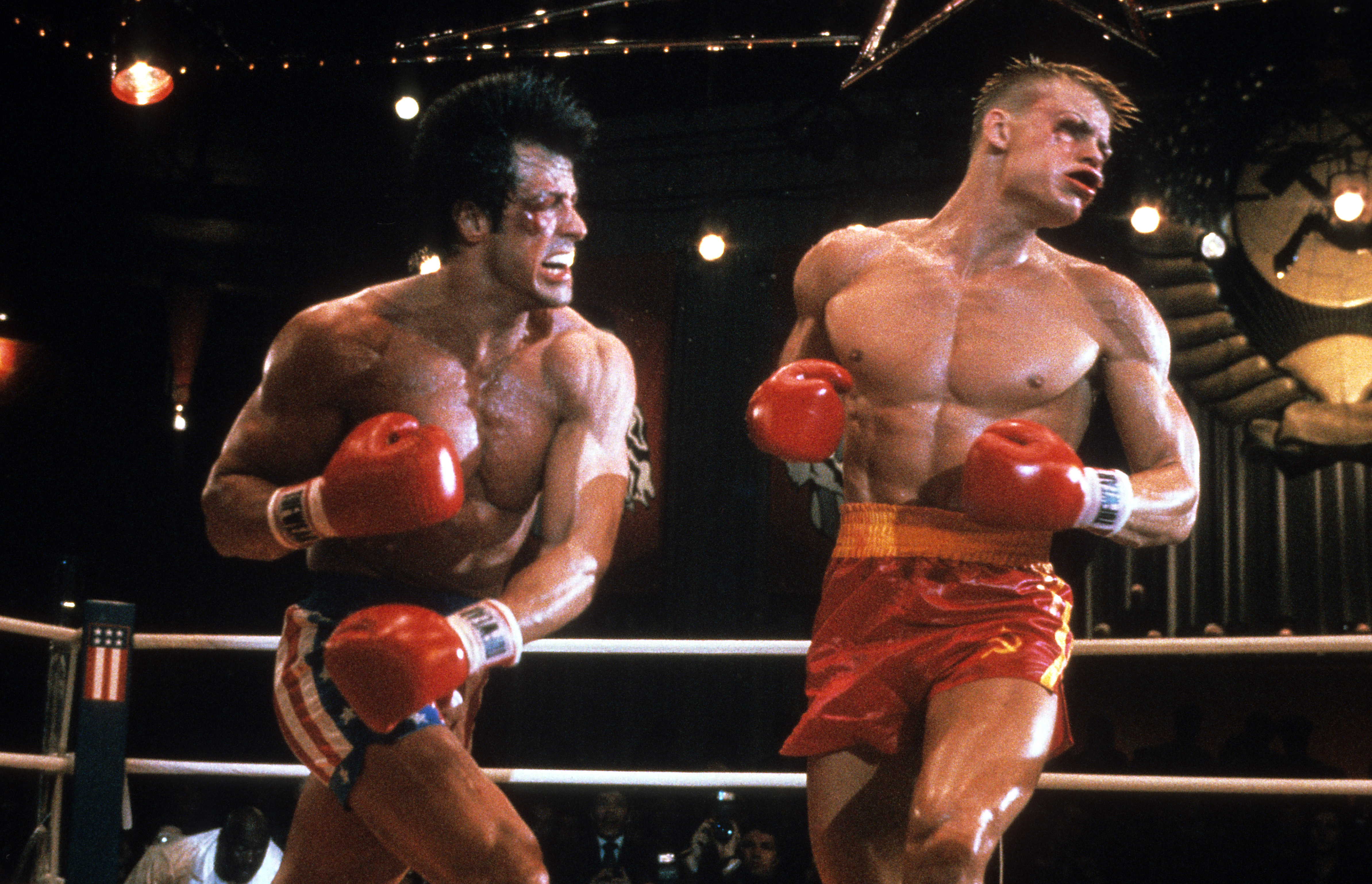 Sylvester Stallone And Dolph Lundgren In ‘Rocky IV’