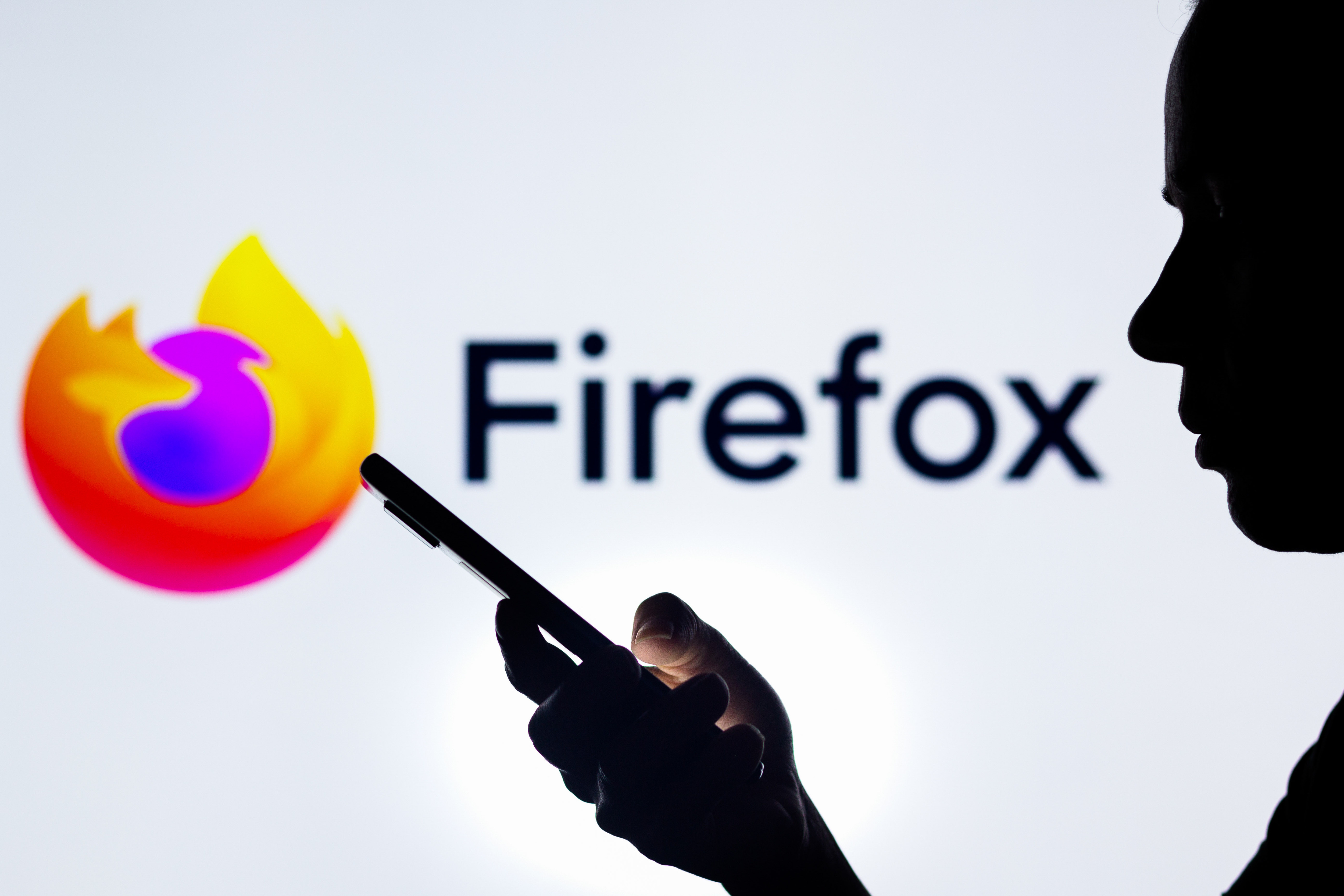 In this photo illustration, the Mozilla Firefox logo is seen...