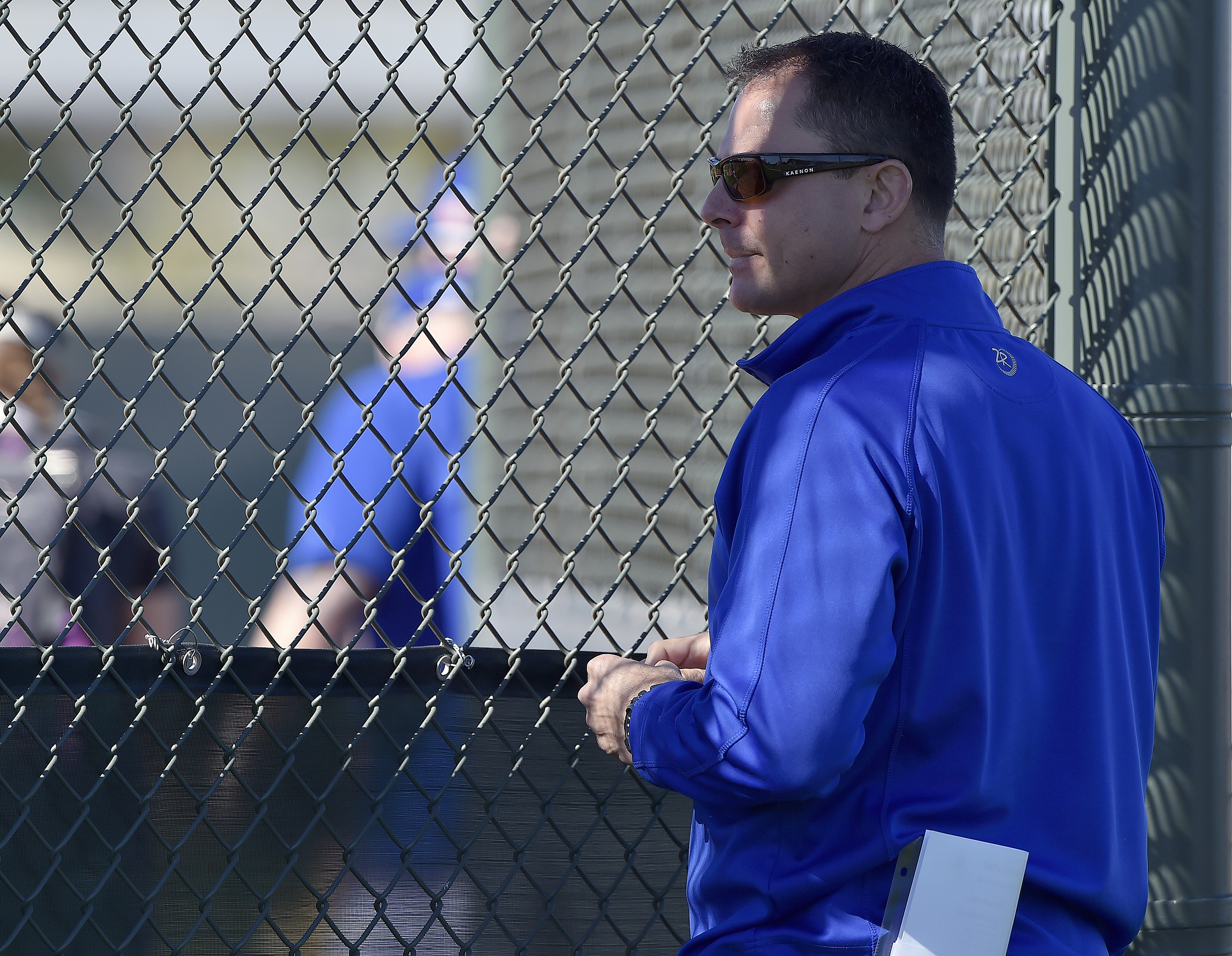 General Manager J.J. Picollo watches spring training alone
