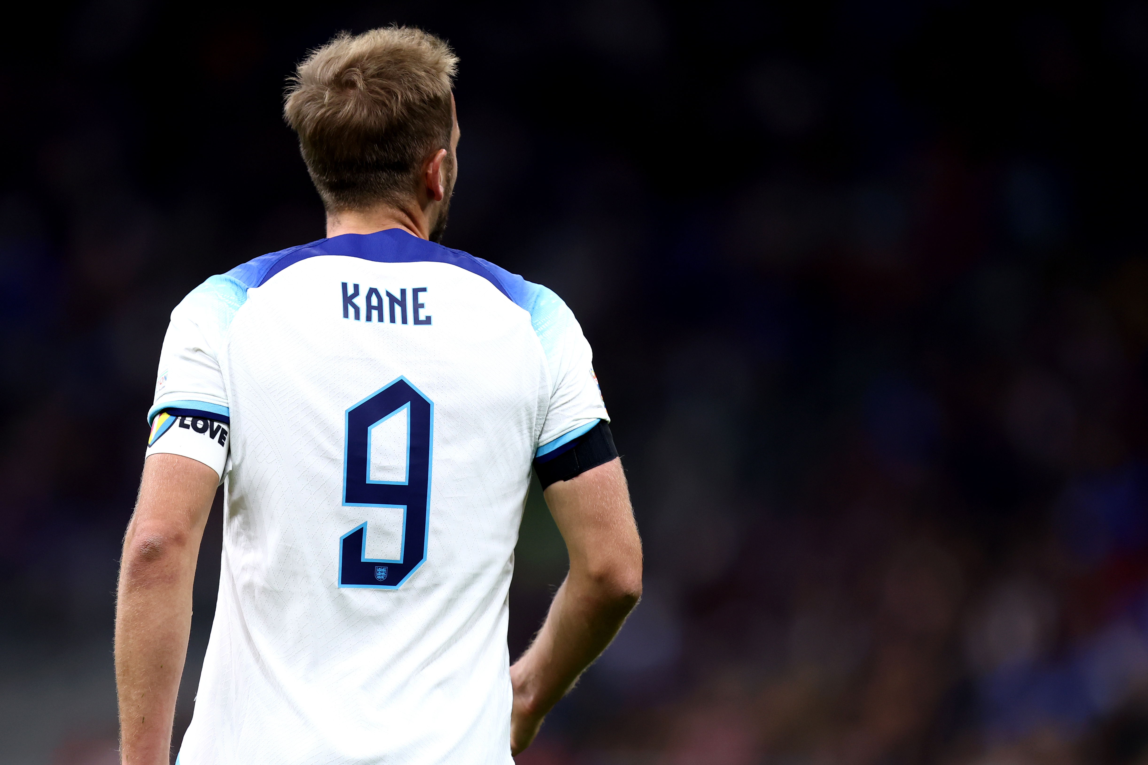 Harry Kane of England looks on during the Uefa Nations...