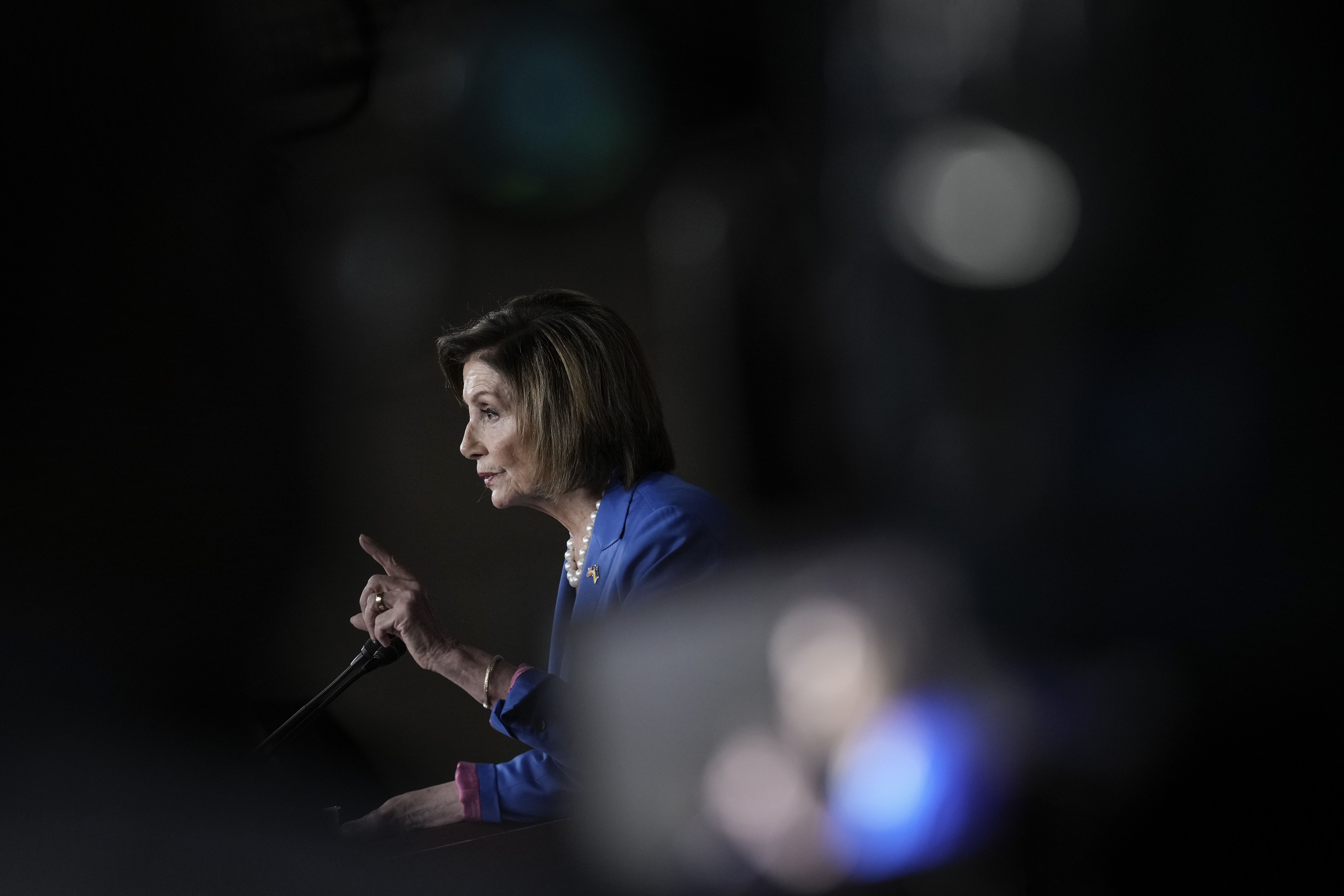 Speaker Pelosi Holds Weekly Press Conference On Capitol Hill