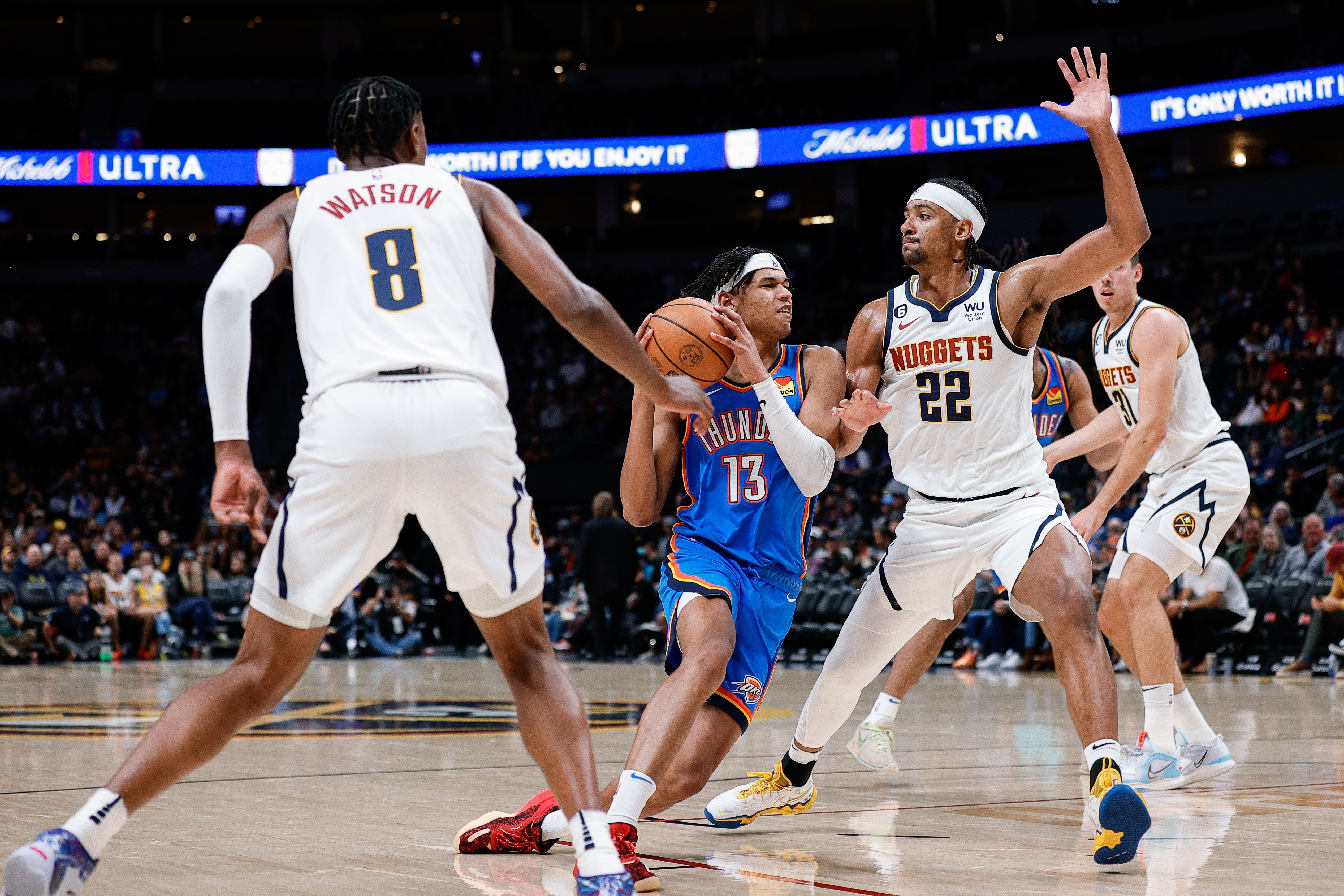 NBA: Preseason-Oklahoma City Thunder at Denver Nuggets
