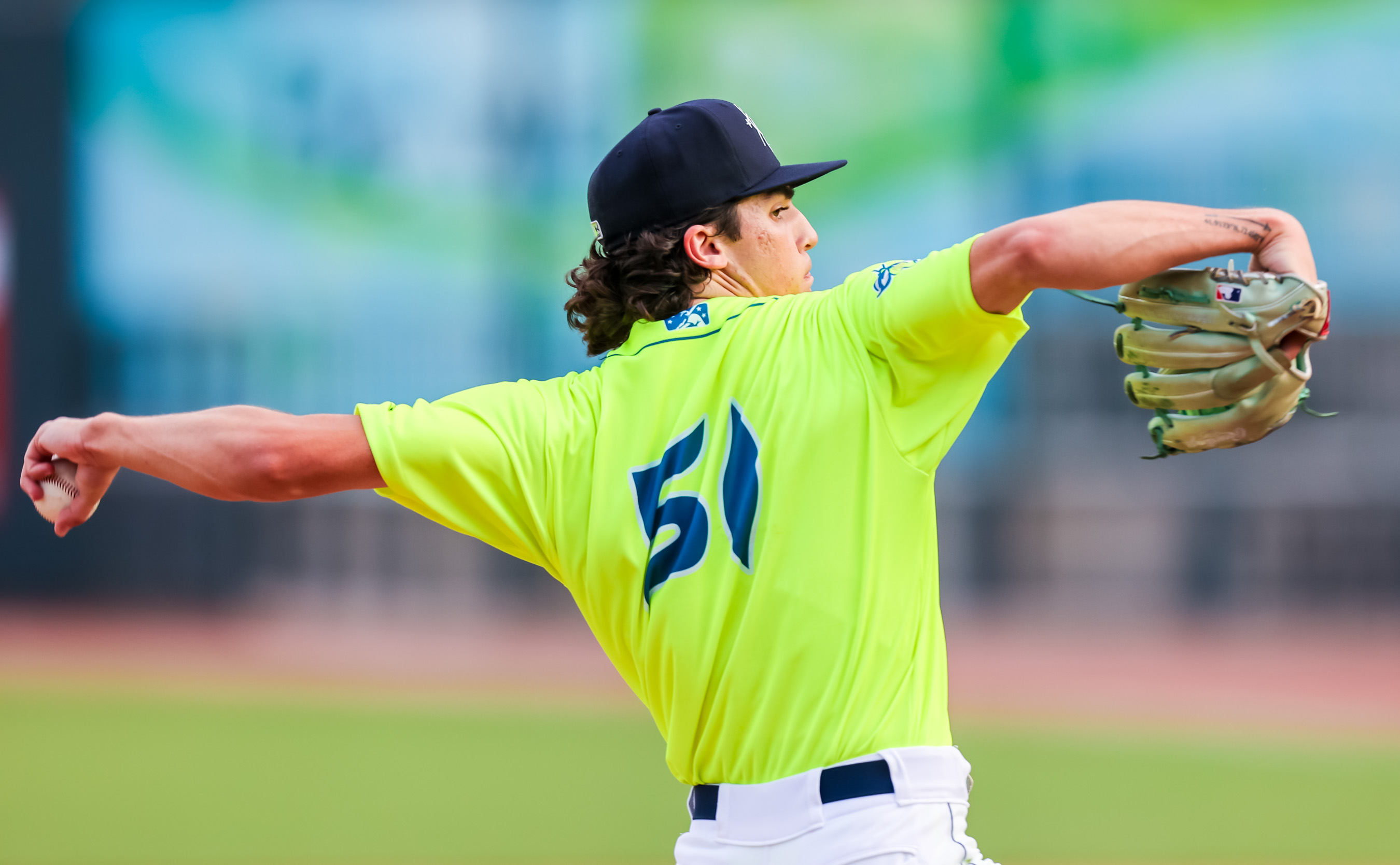 Royals first round pick Frank Mozzicato pitching with the Columbia Fireflies