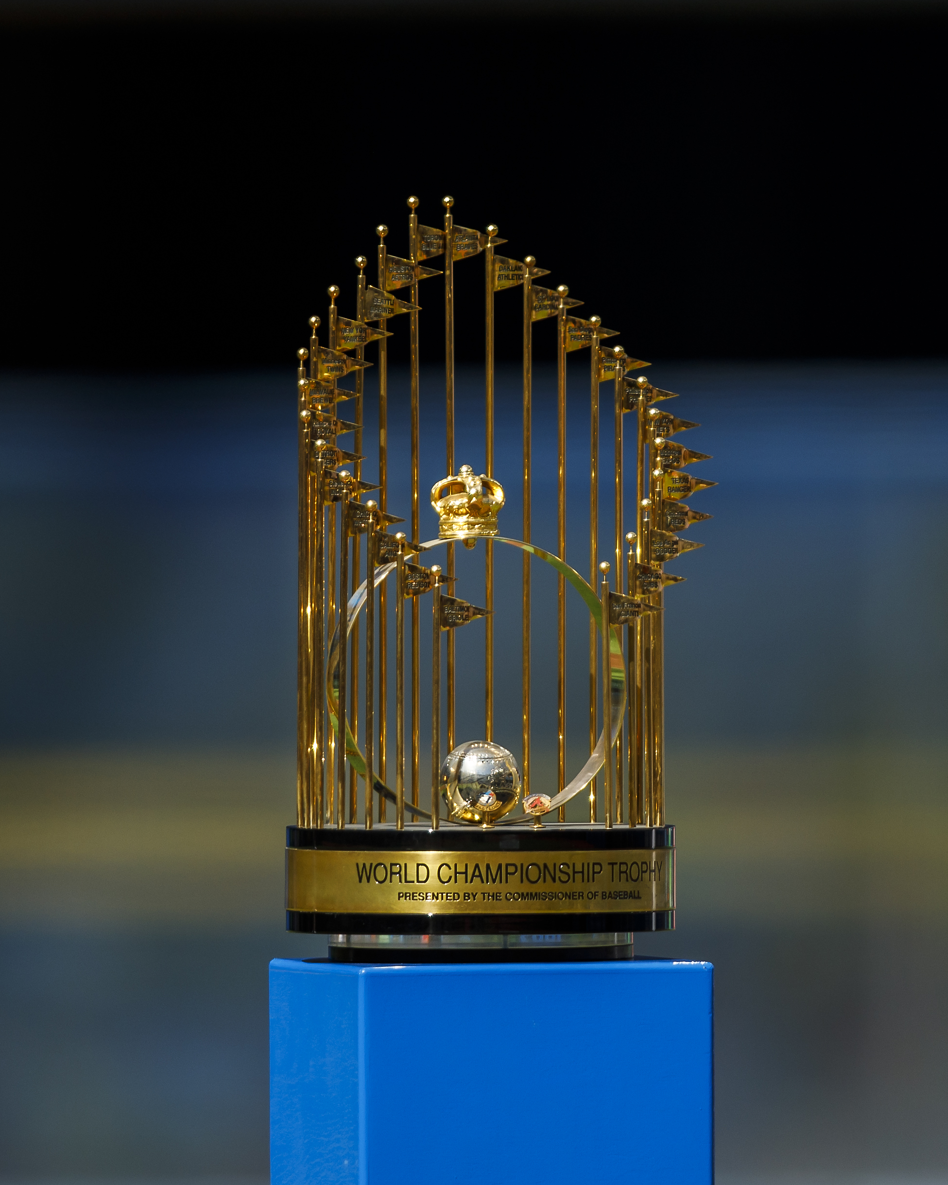 The world series trophy