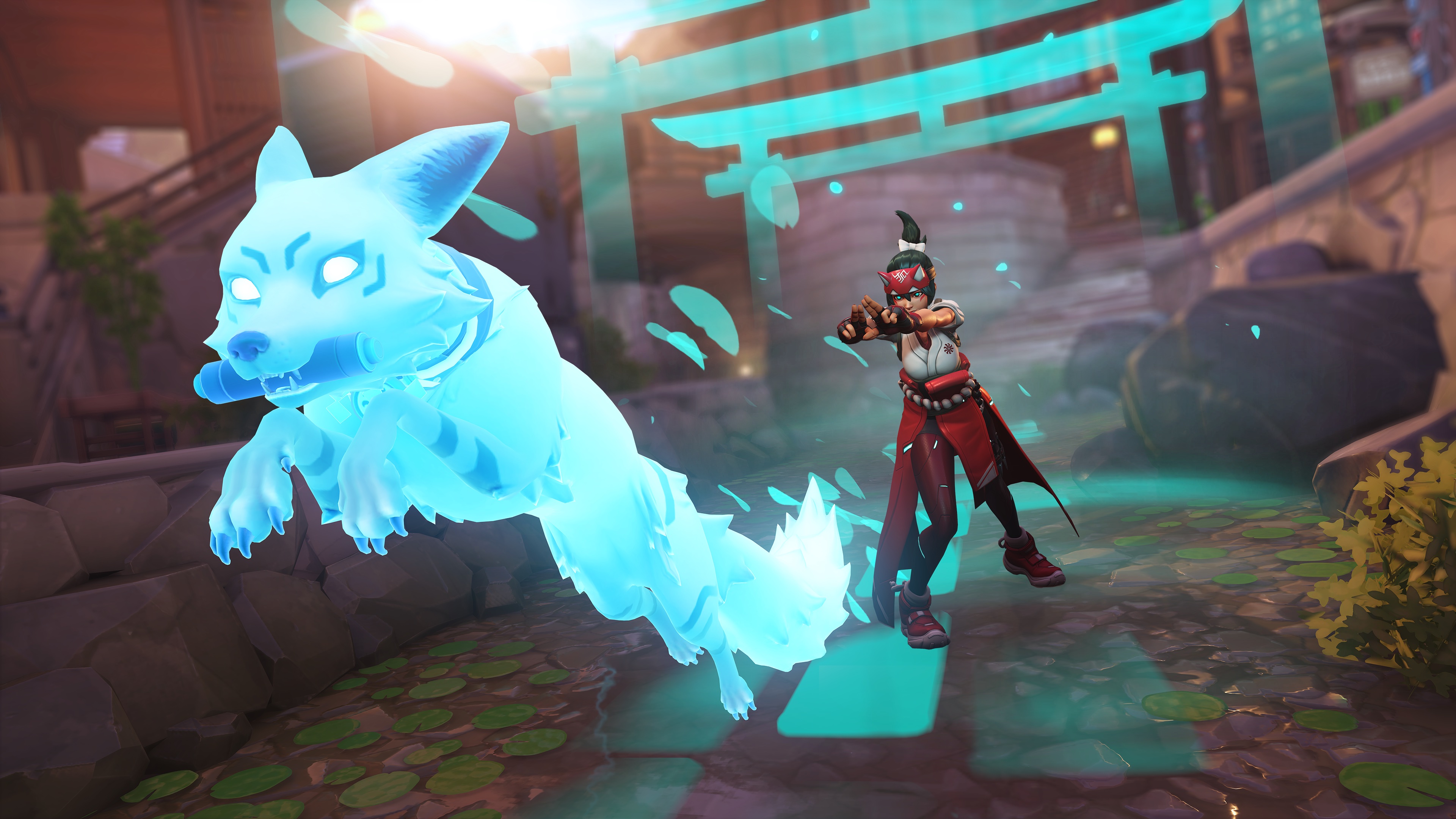 Kiriko sends out her spirit fox as part of her Kitsune Rush ability in Overwatch 2