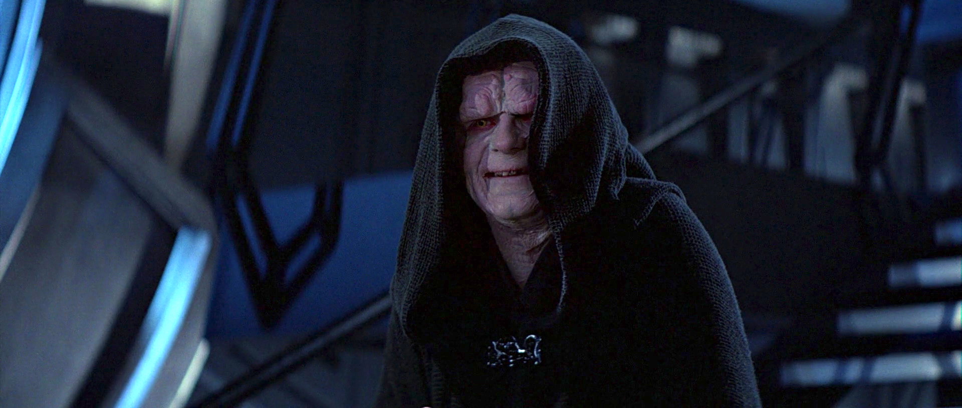 emperor palpatine giggles aboard the Death Star