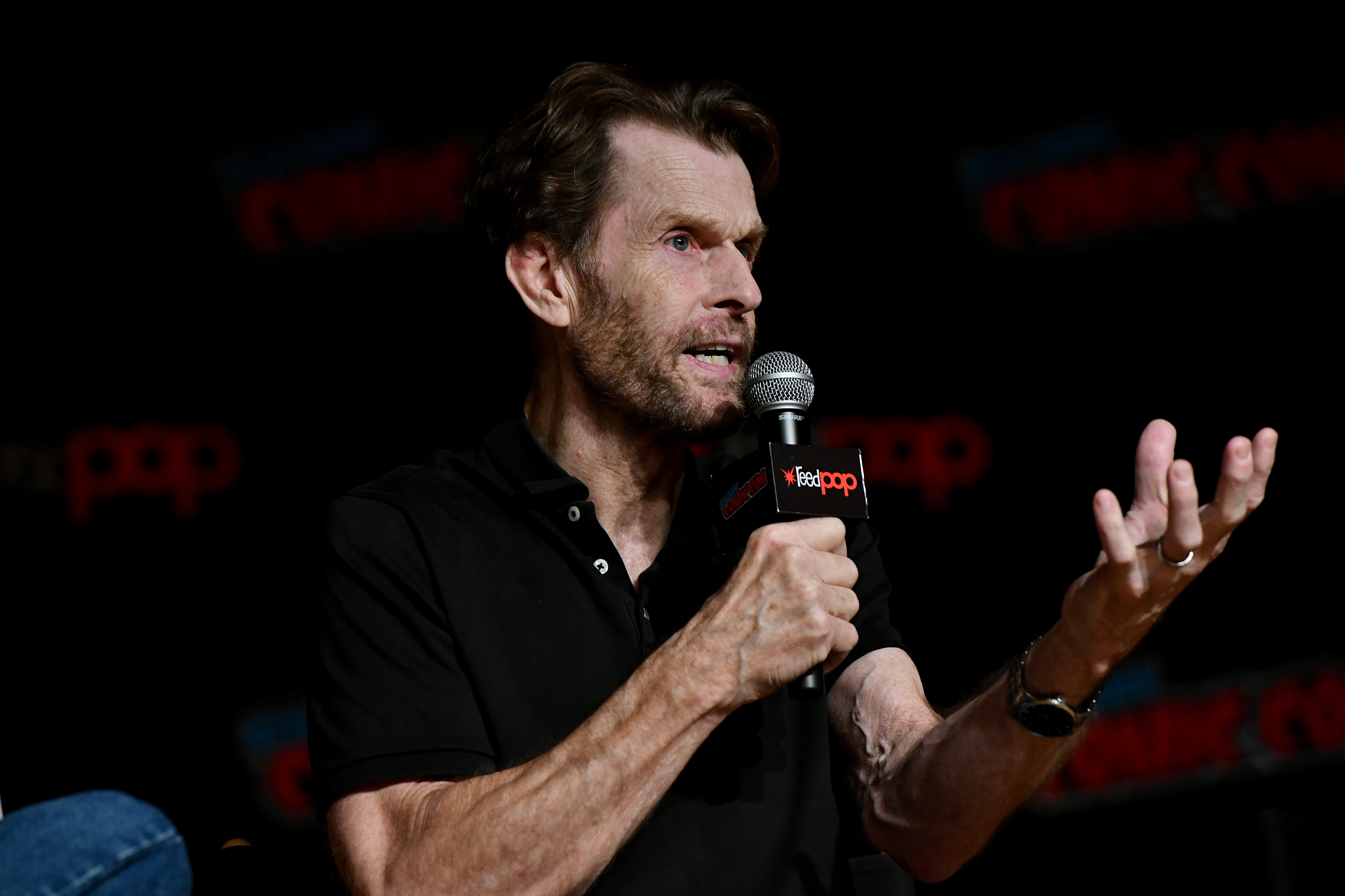 Voice actor Kevin Conroy speaks on stage during the Batman Beyond 20th Anniversary at New York Comic Con 2019