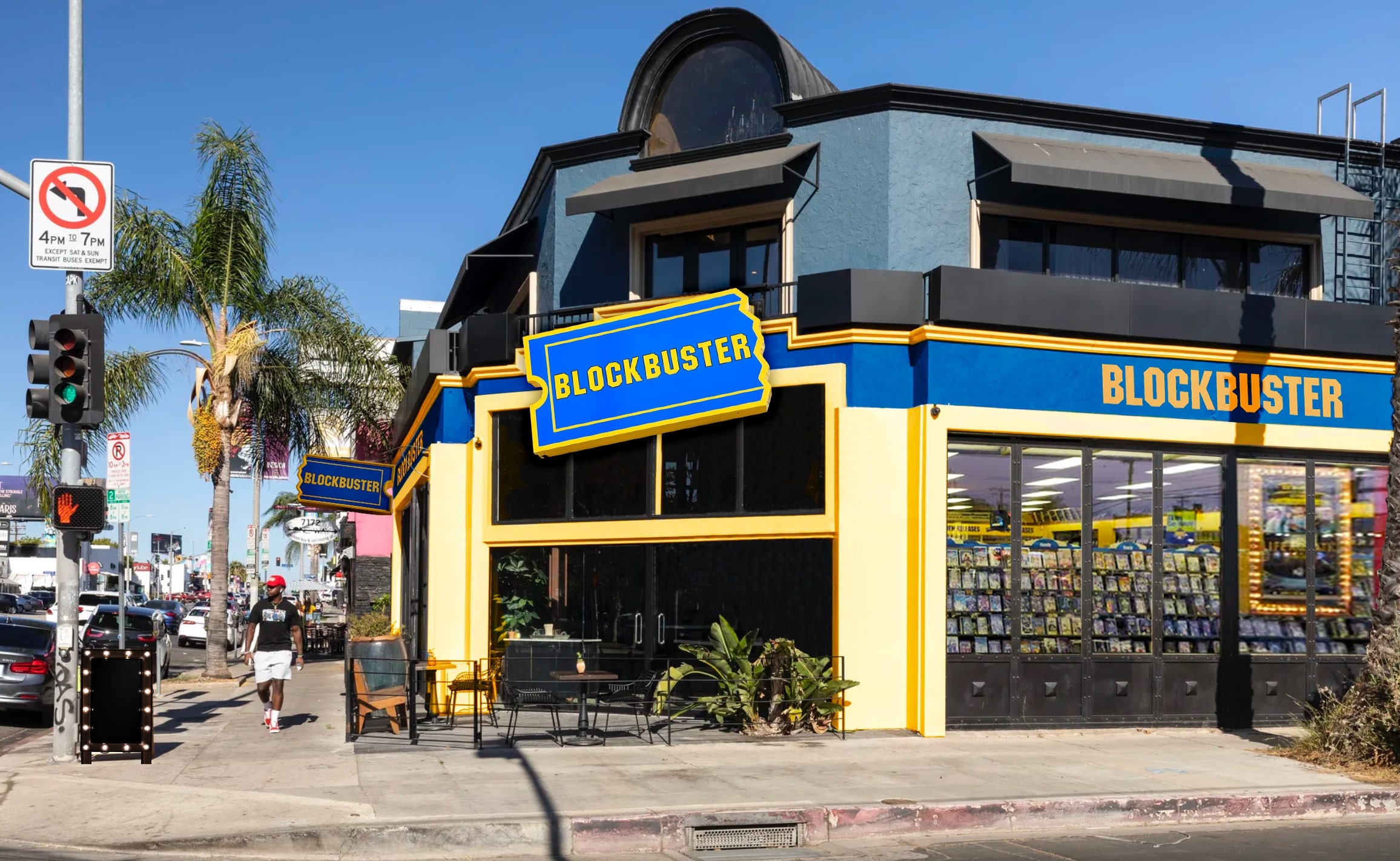 A Blockbuster-themed pop-up bar in Los Angeles, California.