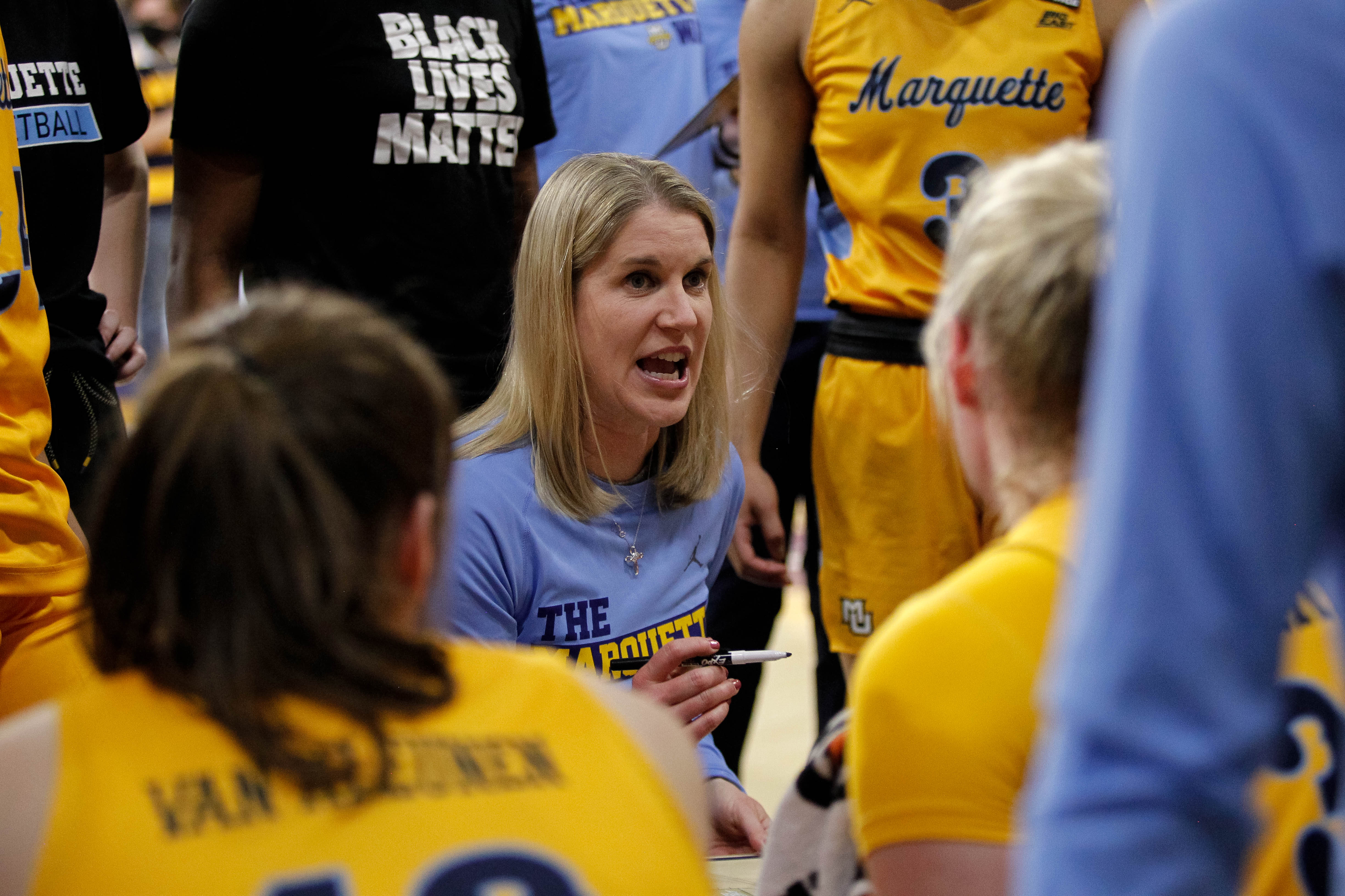 Marquette head coach Megan Duffy