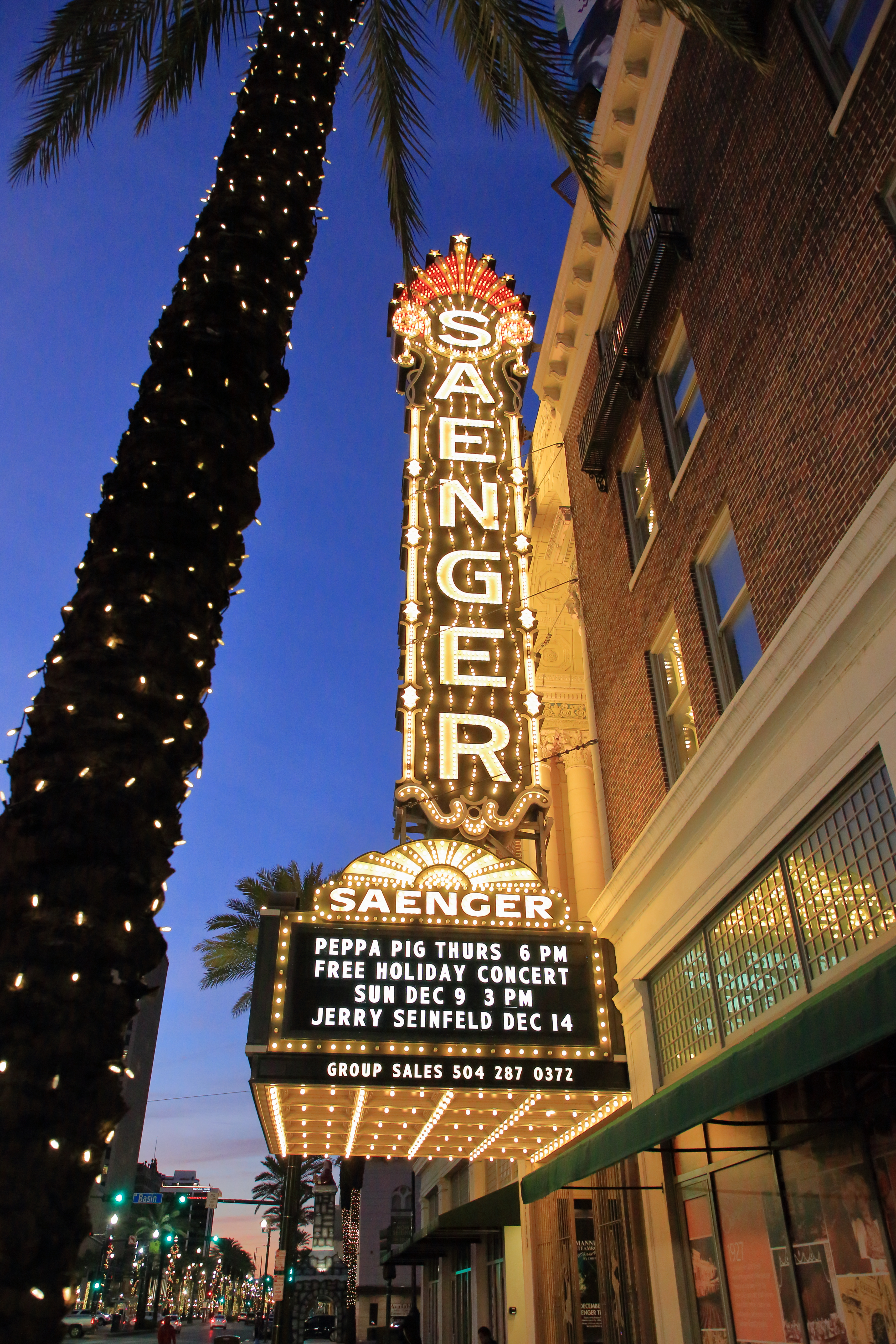 Saenger Theater on Canal Street in New Orleans, Louisiana, on December 3, 2018.