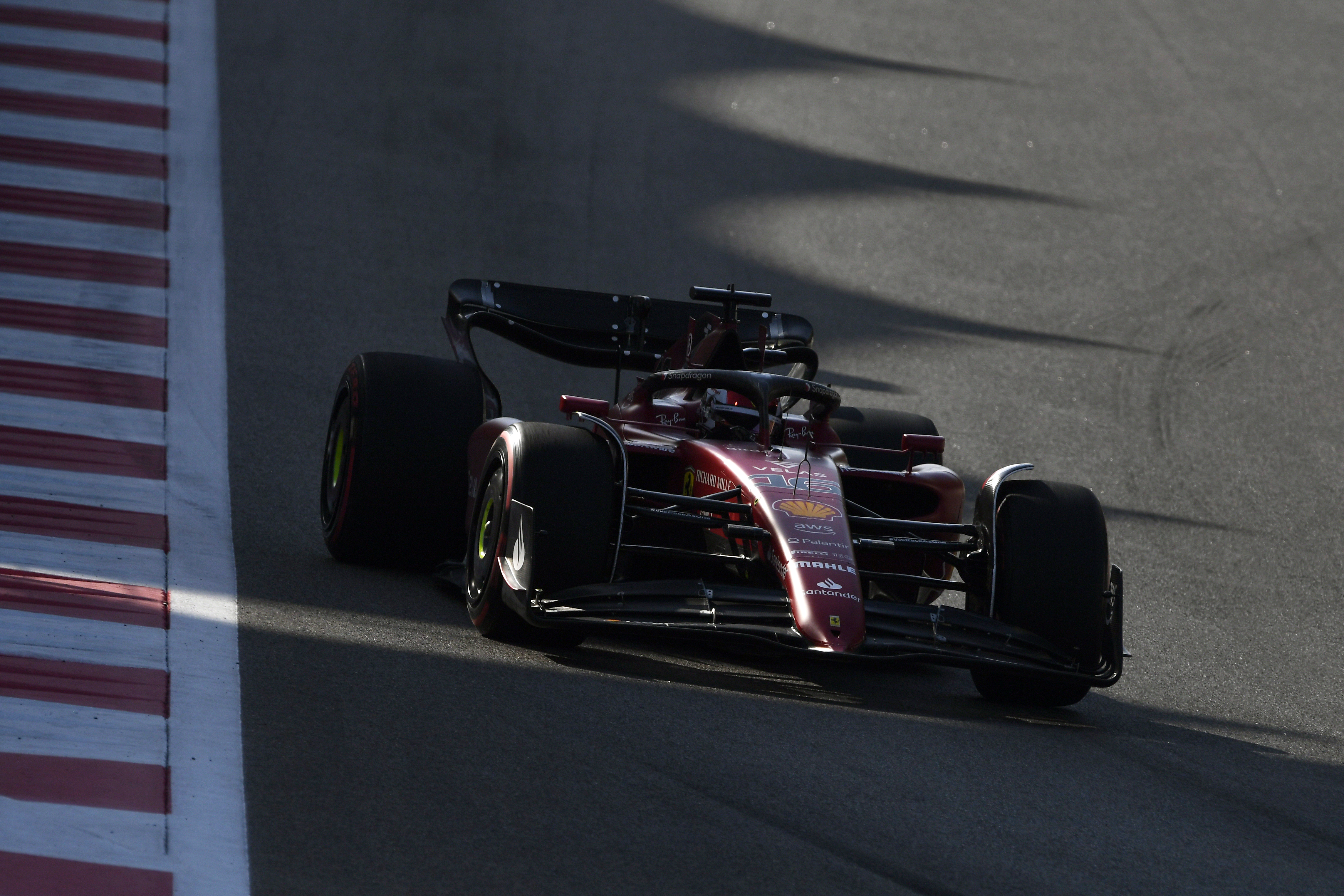Charles Leclerc of Monaco driving the (16) Ferrari F1-75 on track during practice ahead of the F1 Grand Prix of Abu Dhabi at Yas Marina Circuit on November 18, 2022 in Abu Dhabi, United Arab Emirates.