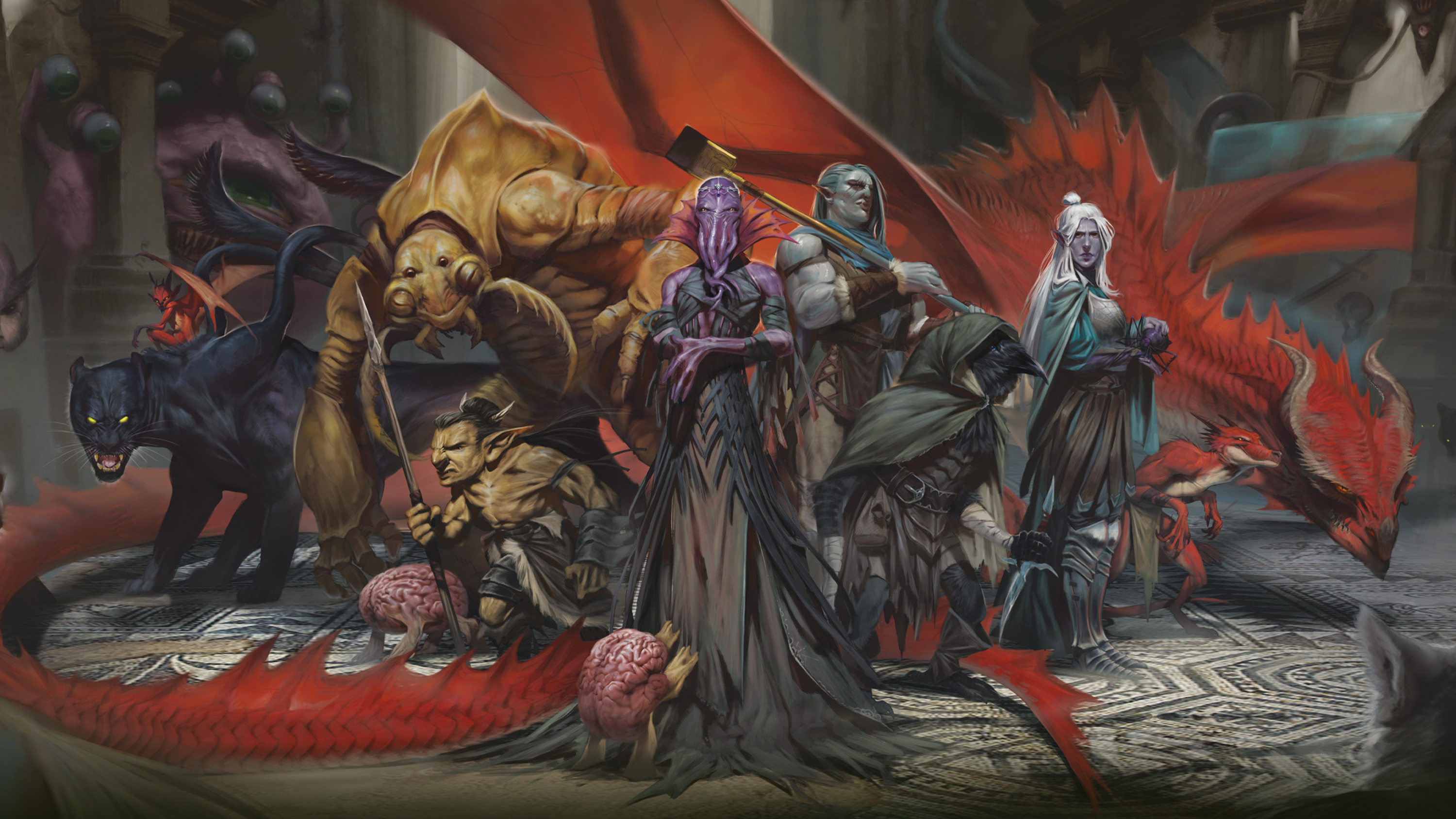 a group picture of several different characters in Dungeons &amp; Dragons