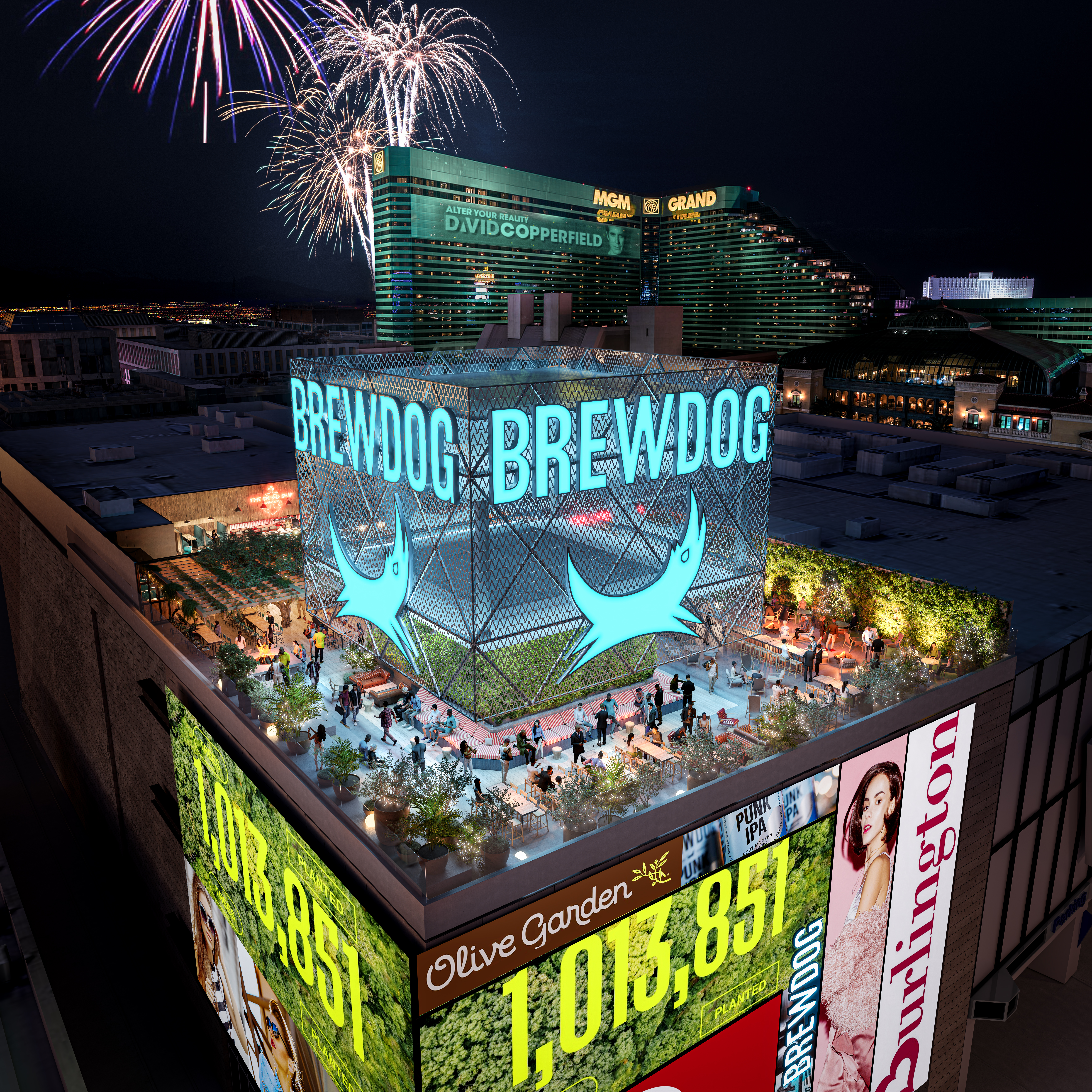 Rendering of BrewDog Las Vegas marquee