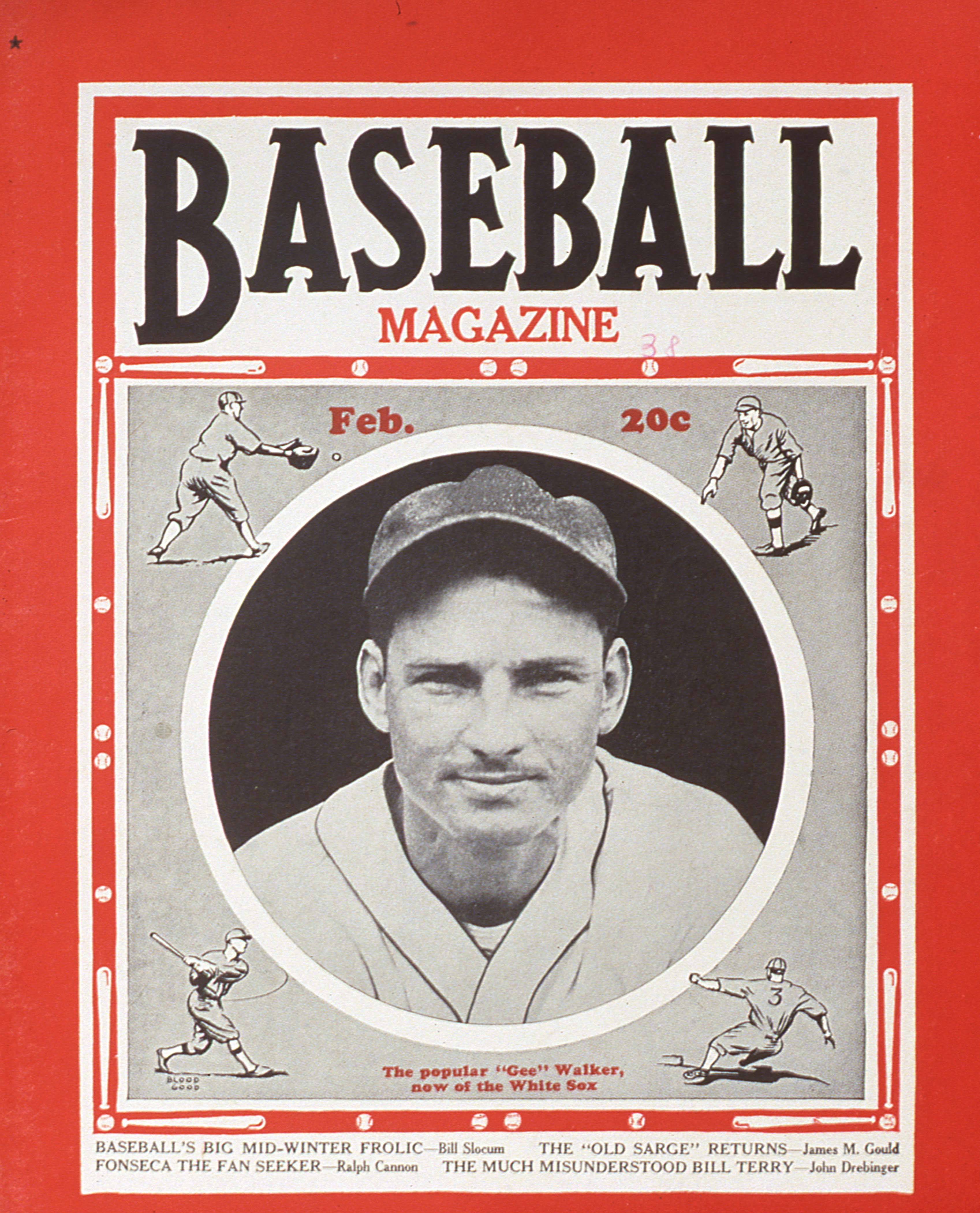 Baseball Magazine Cover With Gee Walker