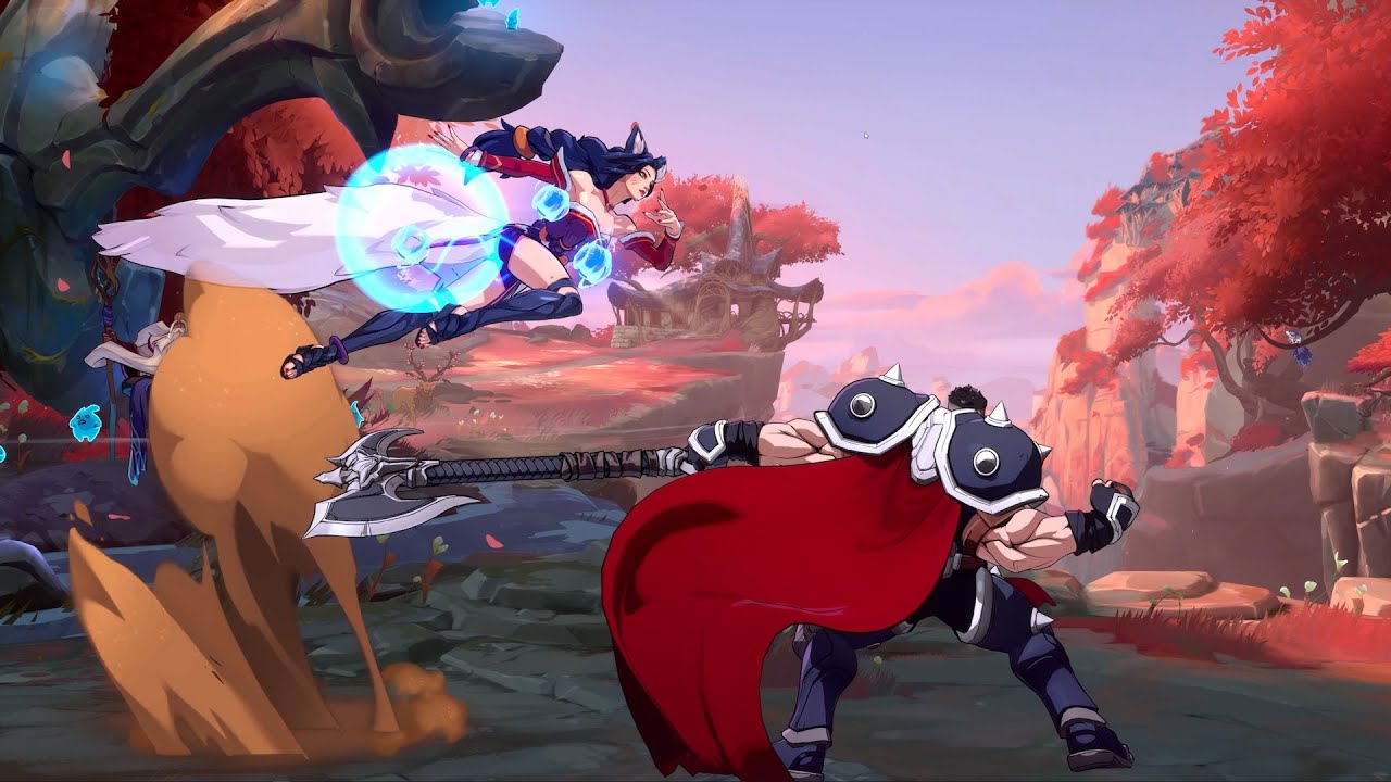 Darius and Ahri fighting in Riot Games’ League of Legends fighting game Project L