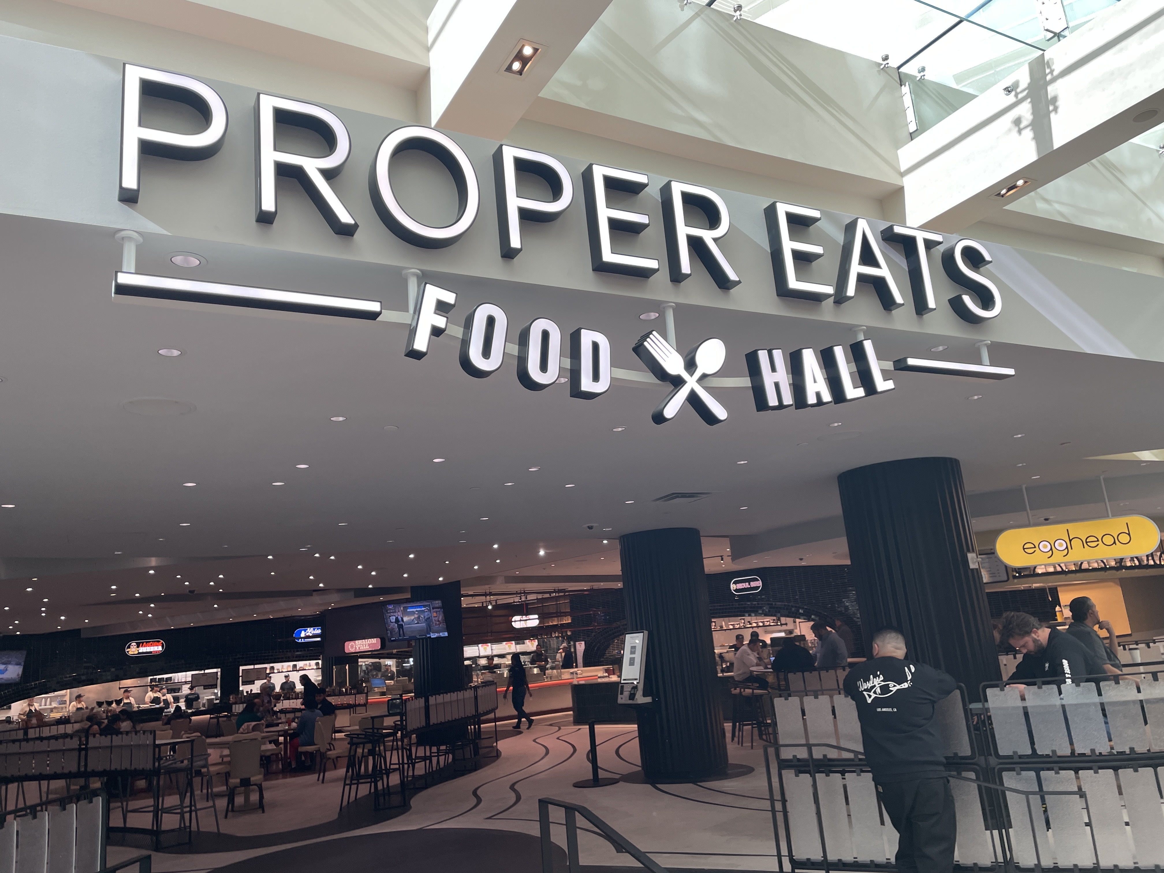 The exterior of the Proper Eats Food Hall.
