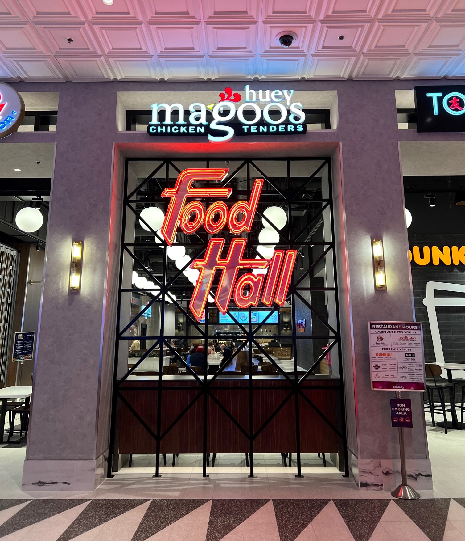 A sign for the new Fremont Hotel and Casino Food Hall.
