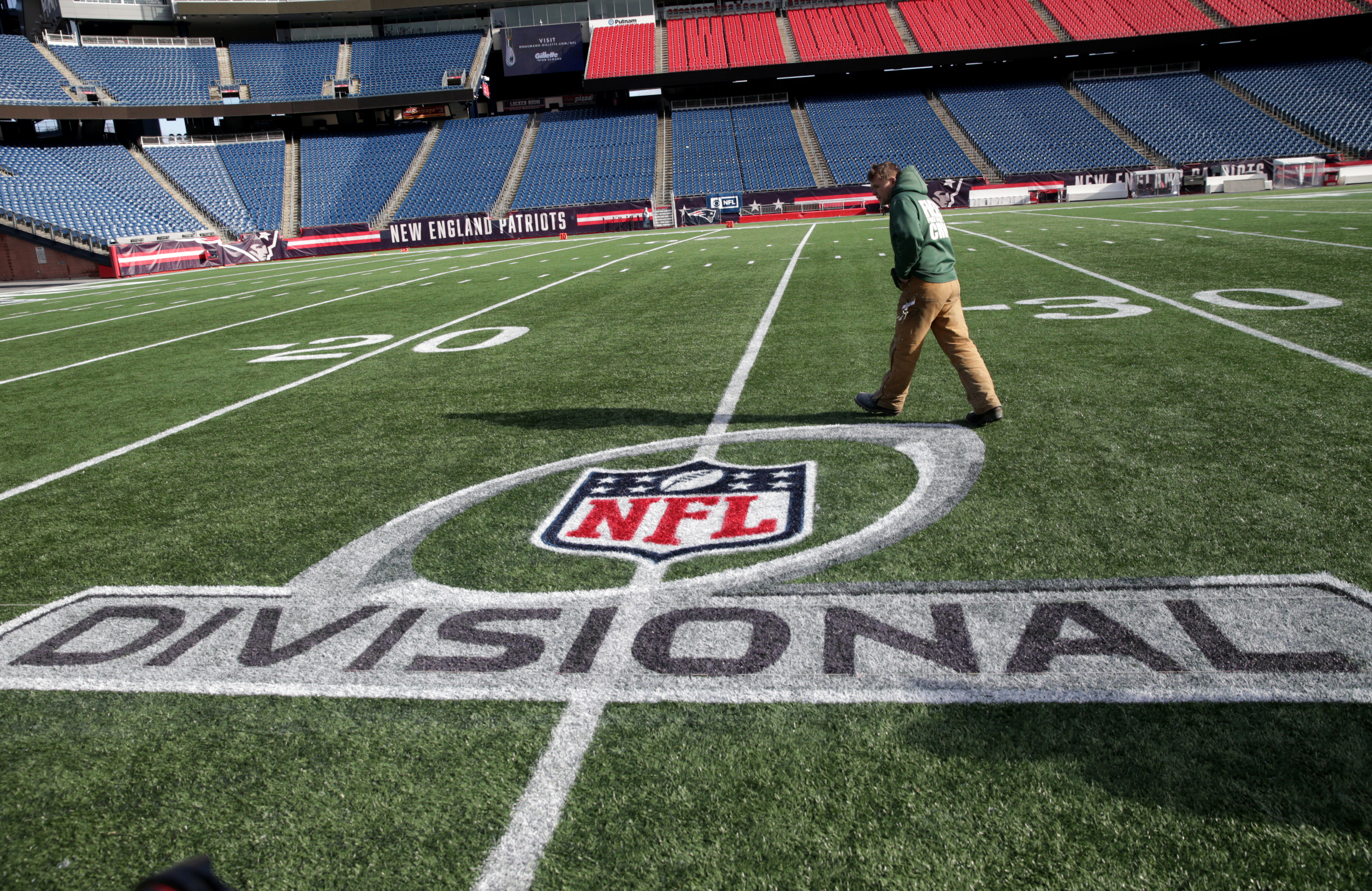 Preparations For AFC Divisional Playoff Game At Gillette Stadium