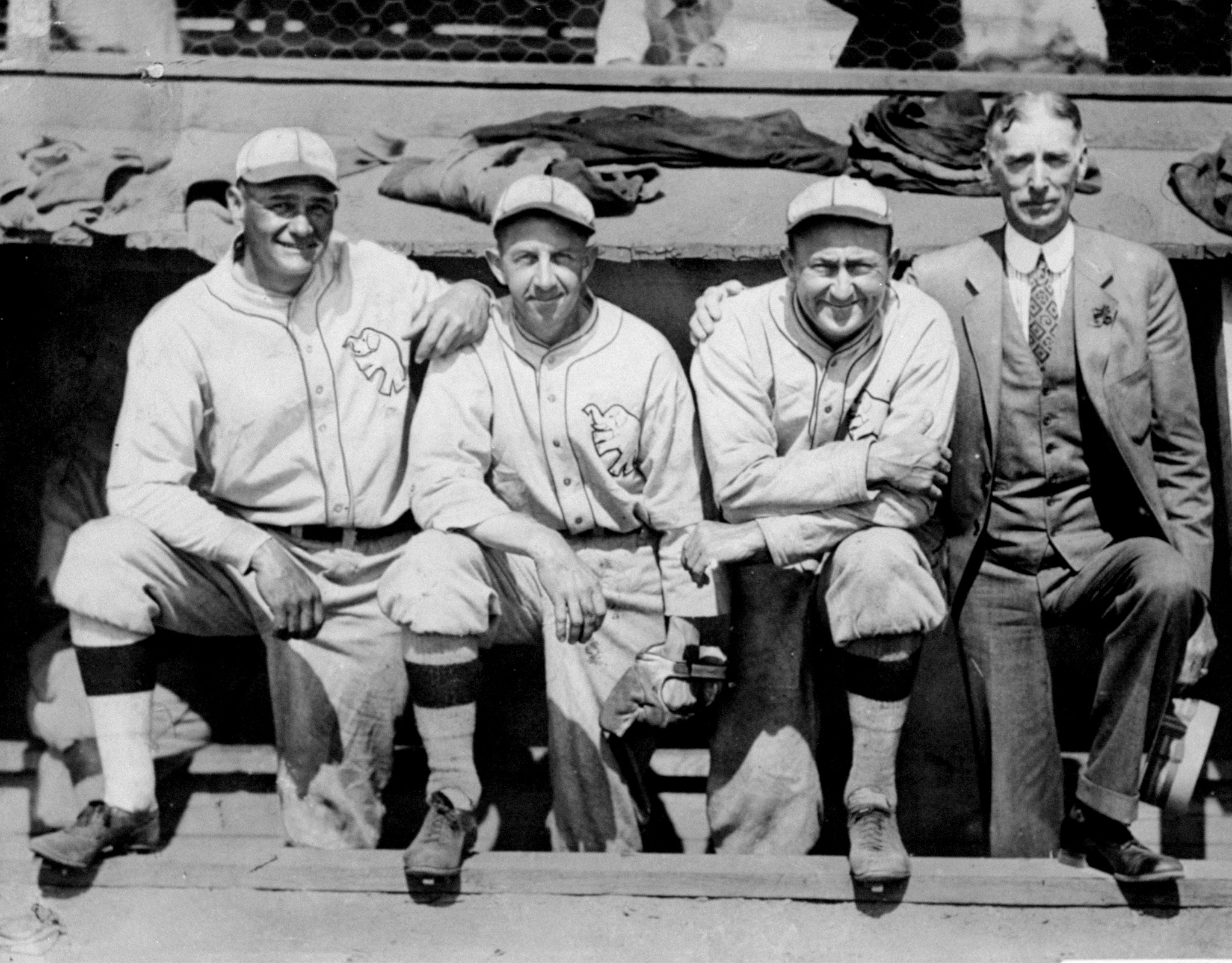 From left, Zack Wheat, formerly of the Brooklyn Dodgers; Edd