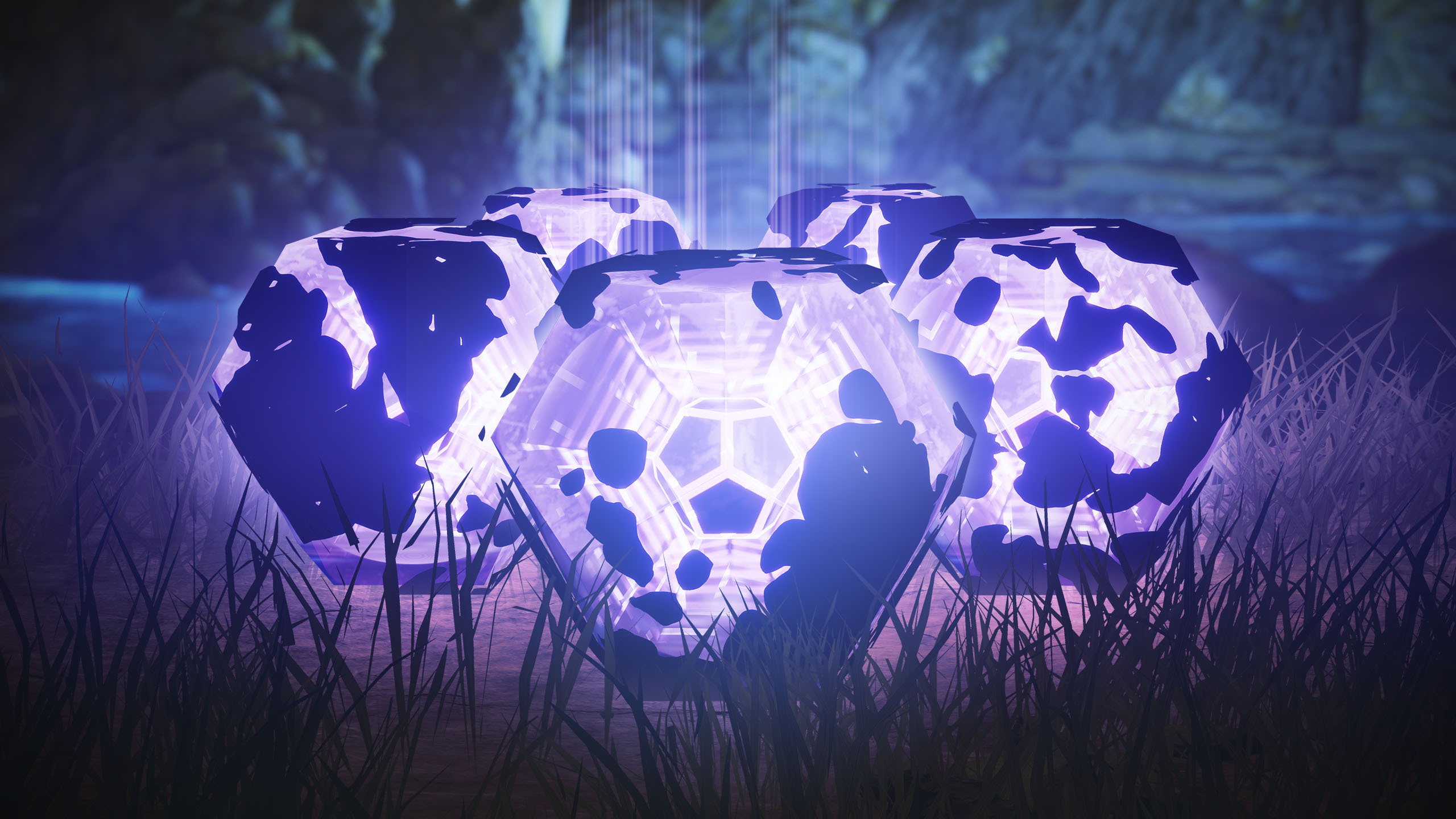 A stock image of Destiny 2’s purple legendary engrams