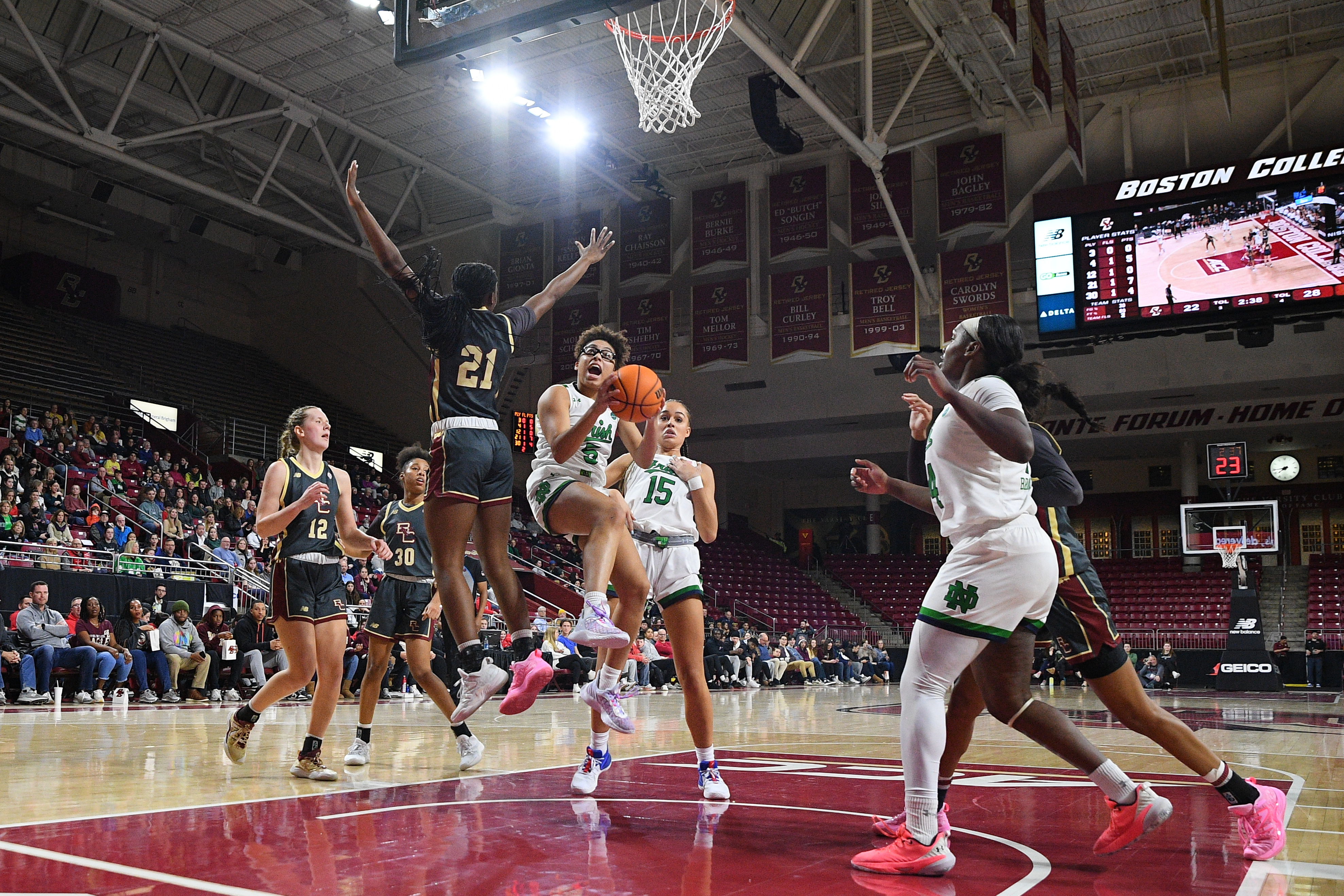 COLLEGE BASKETBALL: FEB 02 Womens Notre Dame at Boston College