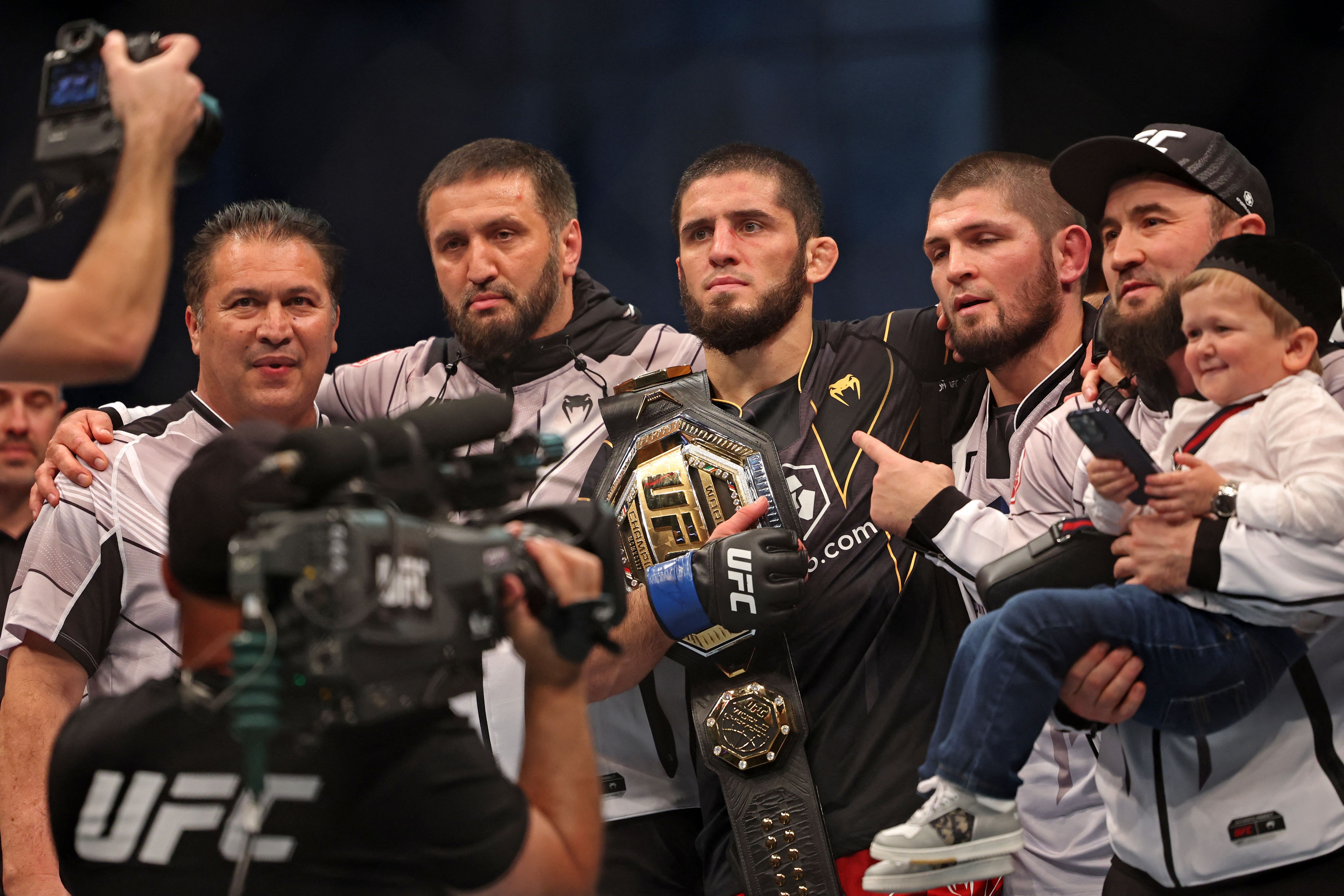 Islam Makhachev and his team