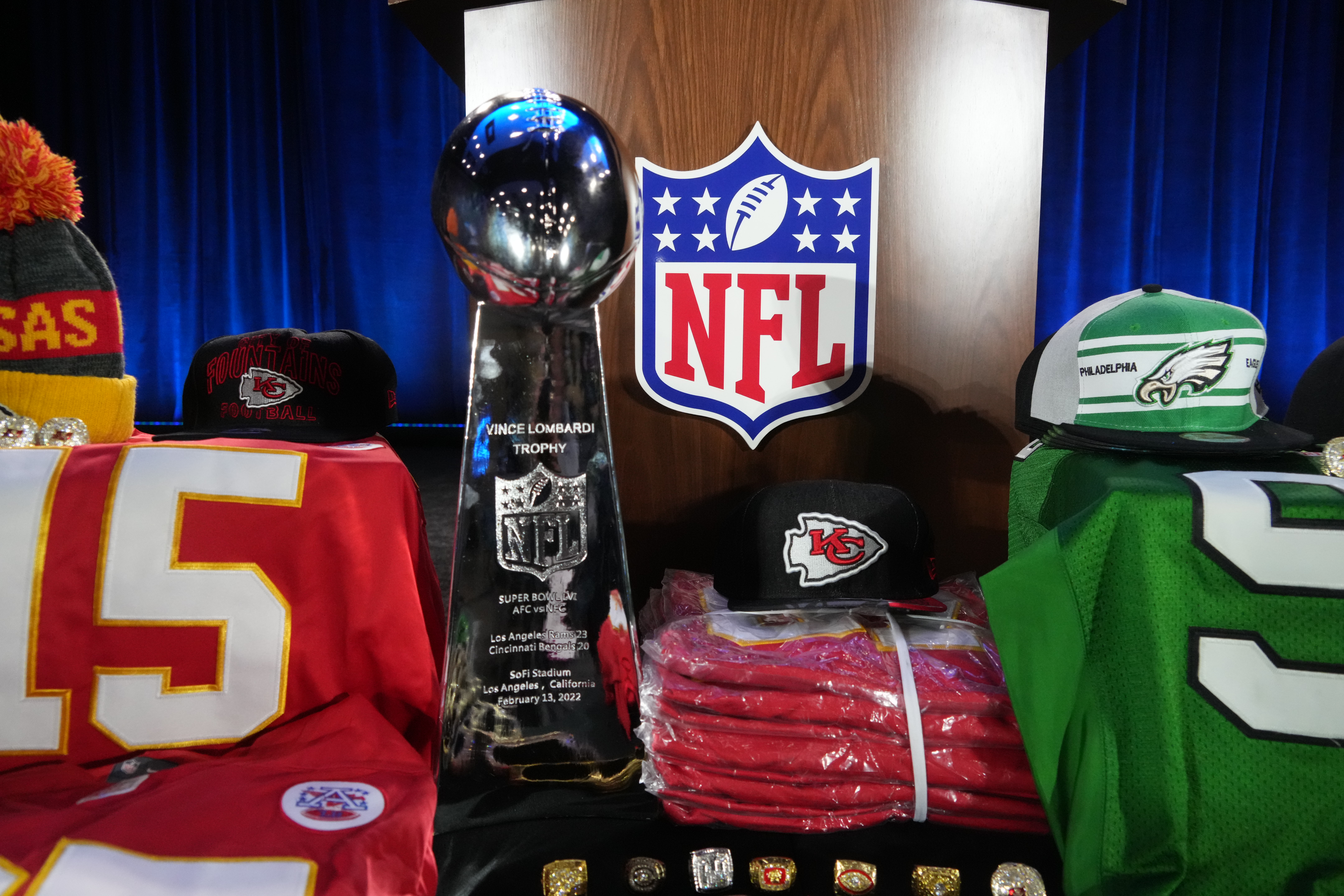 NFL: Super Bowl LVII-Anti-Counterfeiting Press Conference