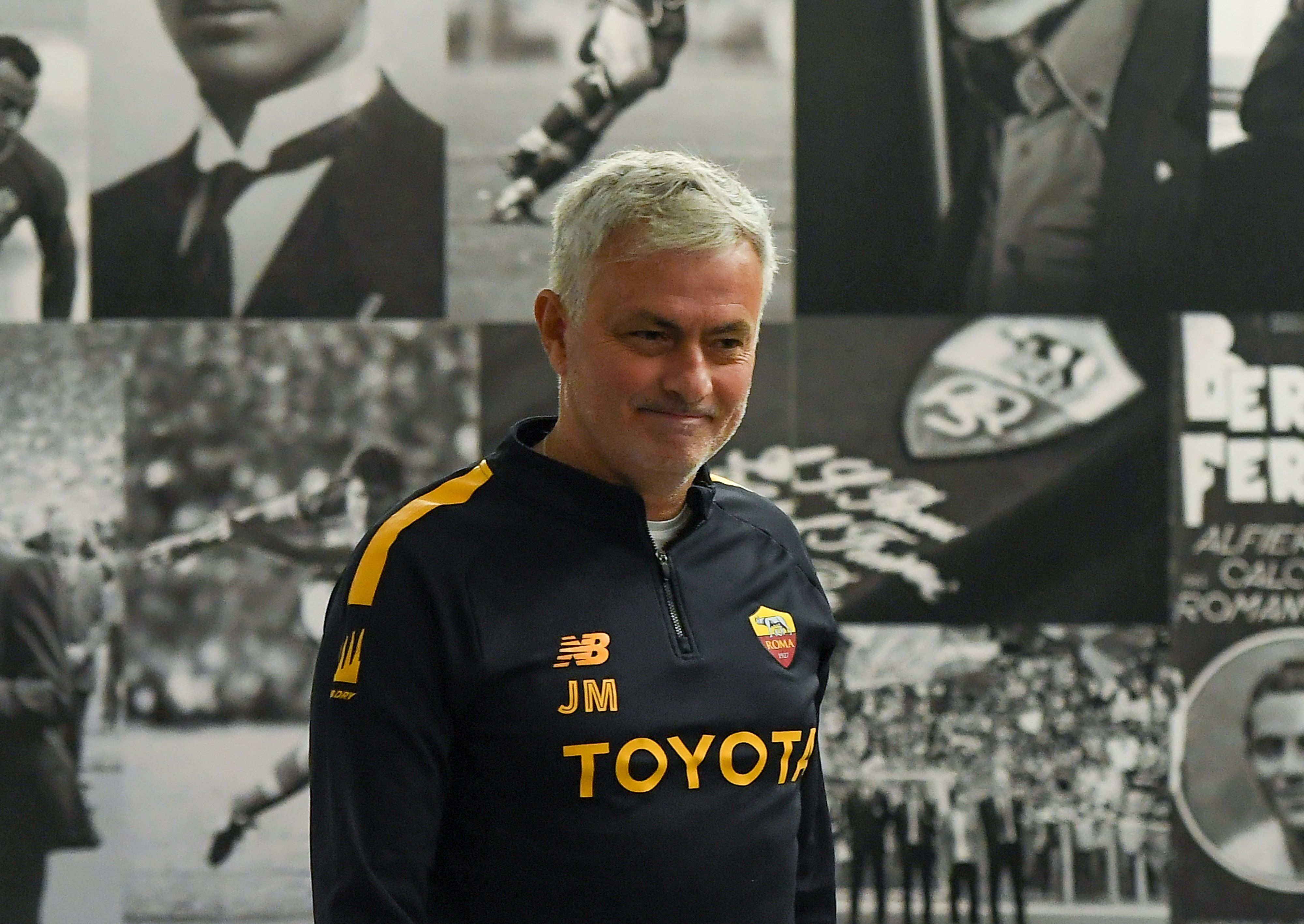 AS Roma Training Session And Press Conference