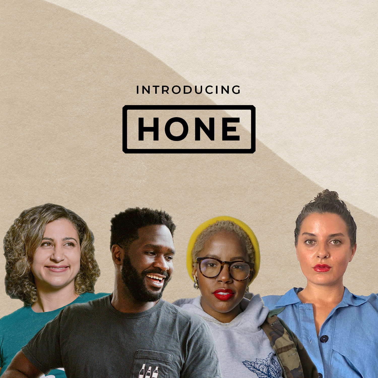 The headshots of four people beneath text that reads INTRODUCING HONE