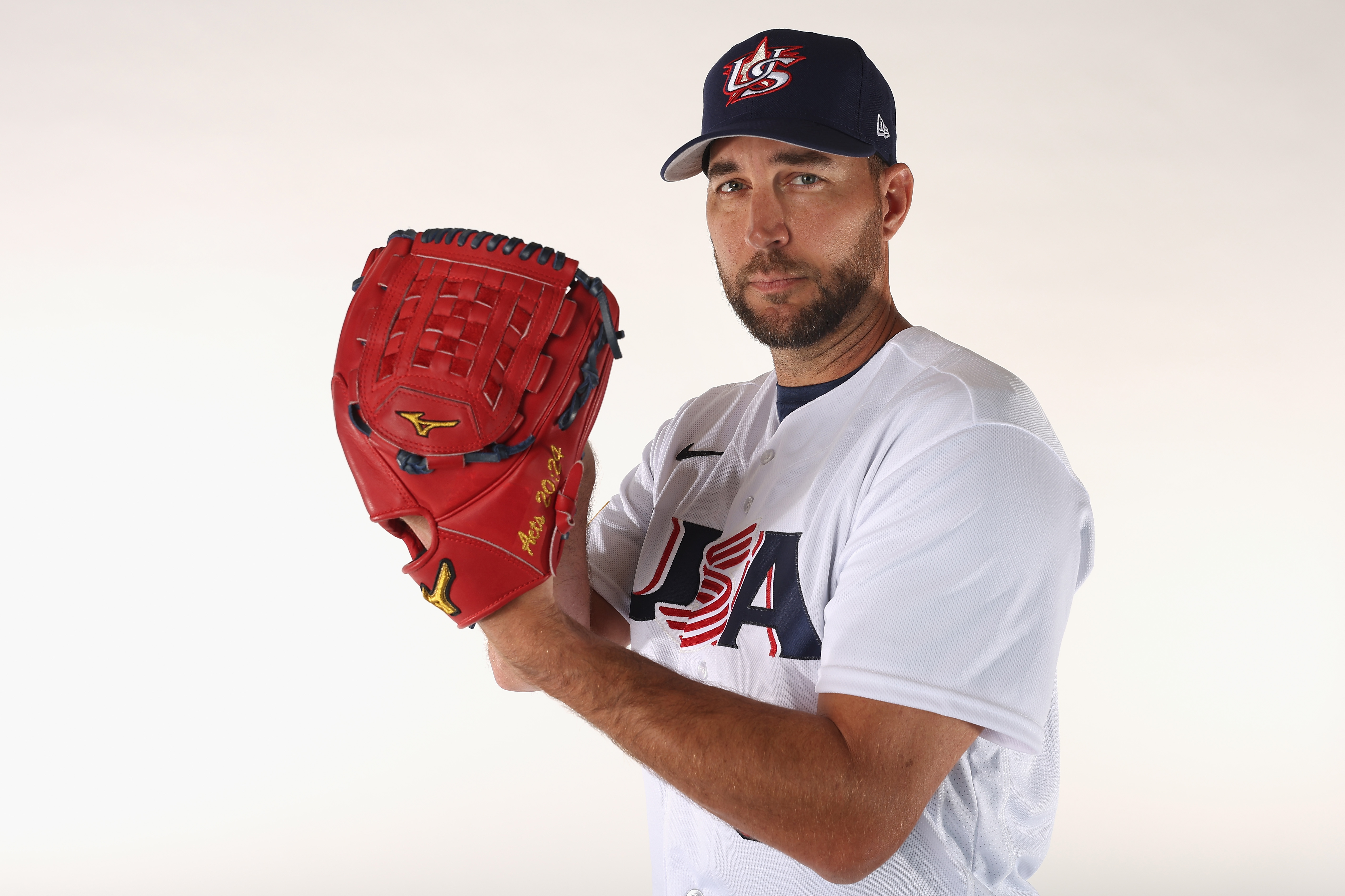 Pitcher Adam Wainwright #50 of Team USA poses for a portrait ahead of the World Baseball Classic at Papago Park Sports Complex on March 07, 2023 in Phoenix, Arizona.