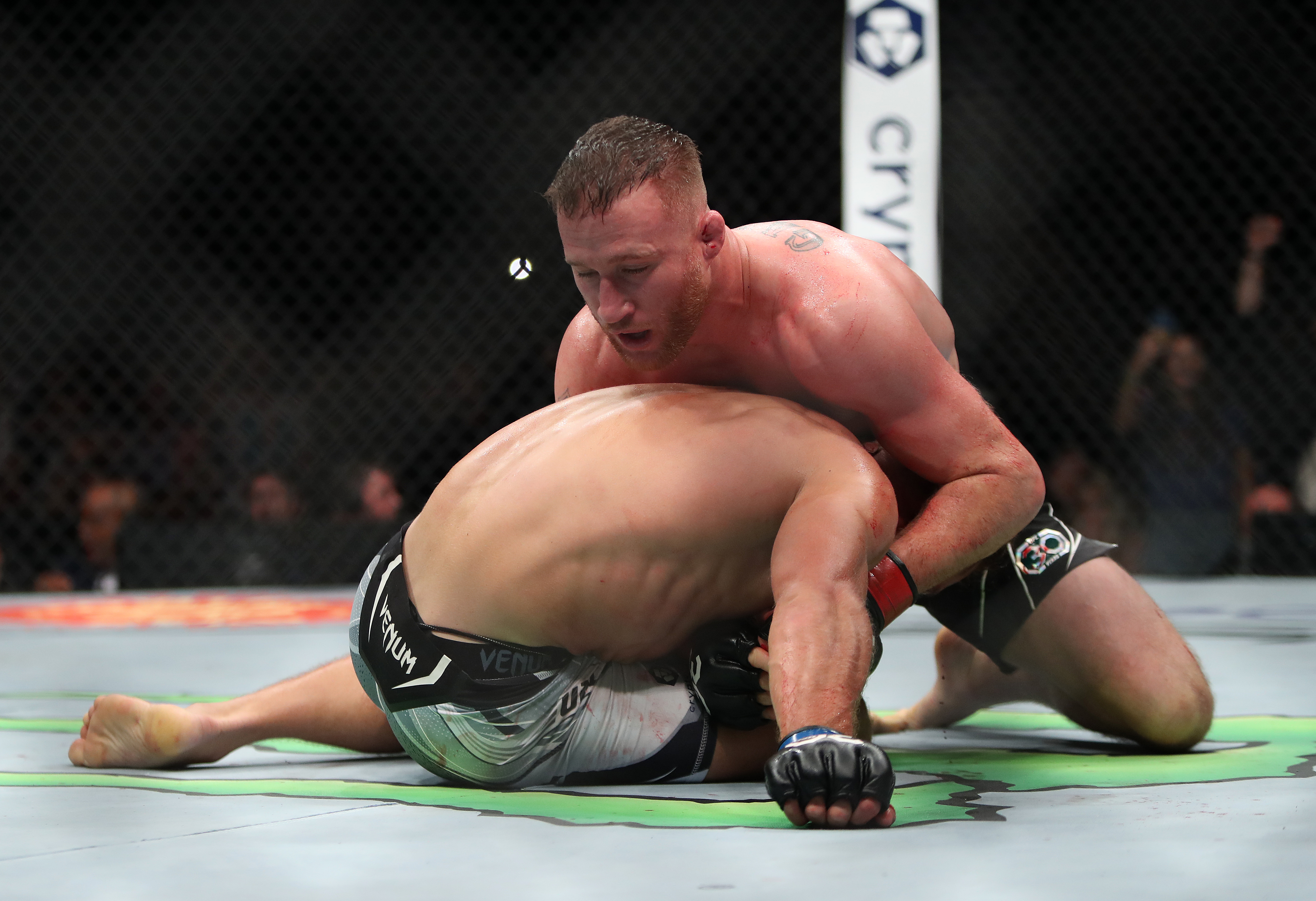 Justin Gaethje earned his first career UFC takedown in the co-main event of UFC 286